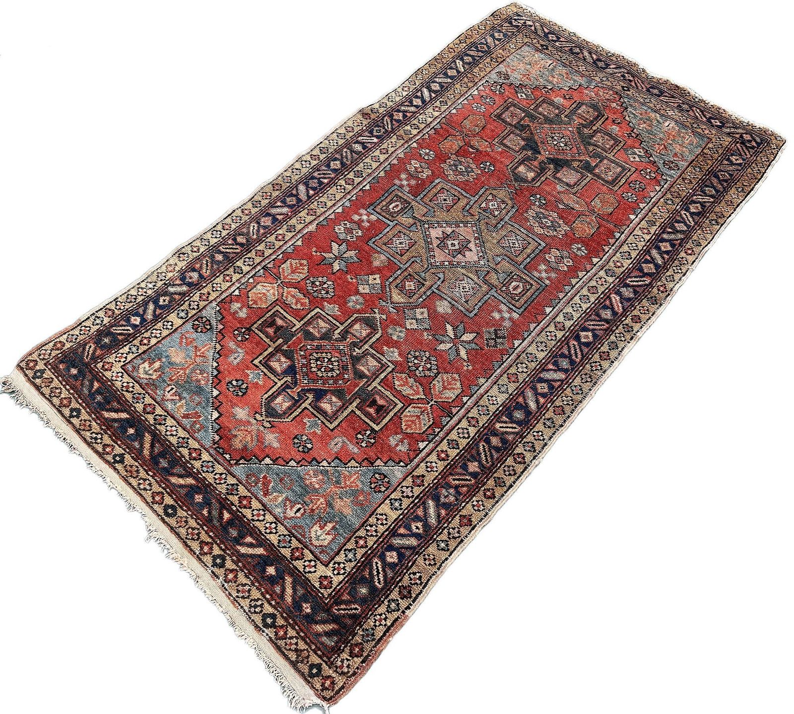 Antique Heriz Rug 1.86m X 1.02m photo for sale
