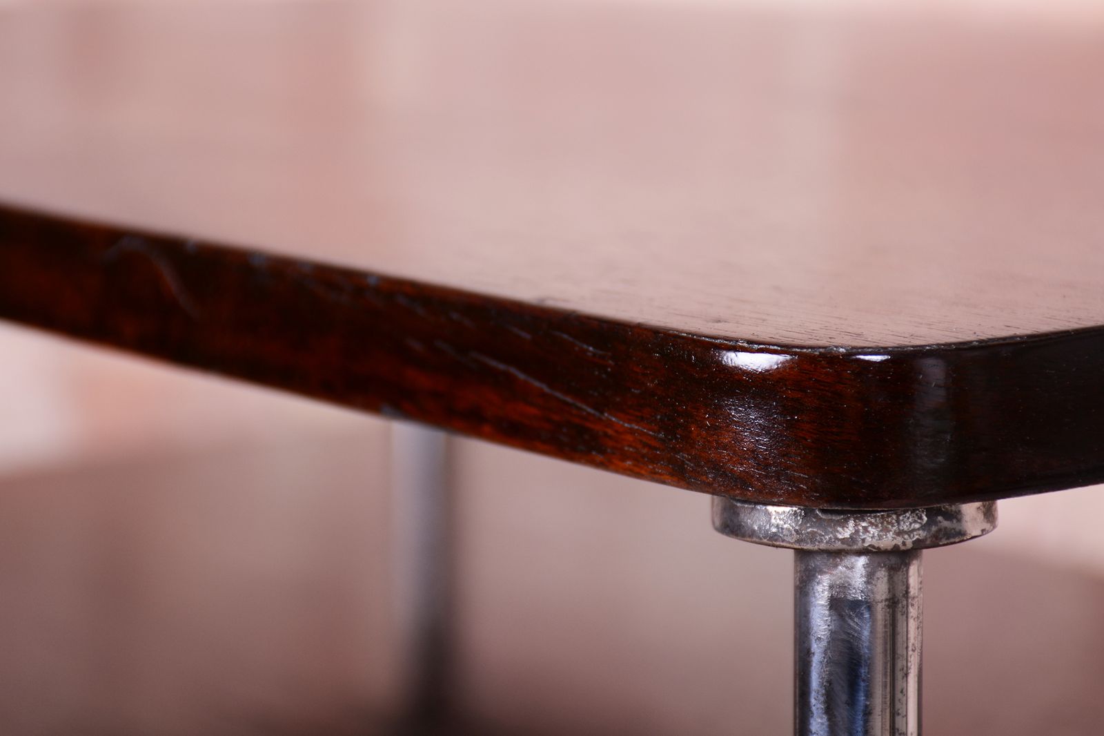 Pair Of Restored Bauhaus Stools, By Mücke Melder, Beech, Chrome, Czech, 1930s photo vinterior