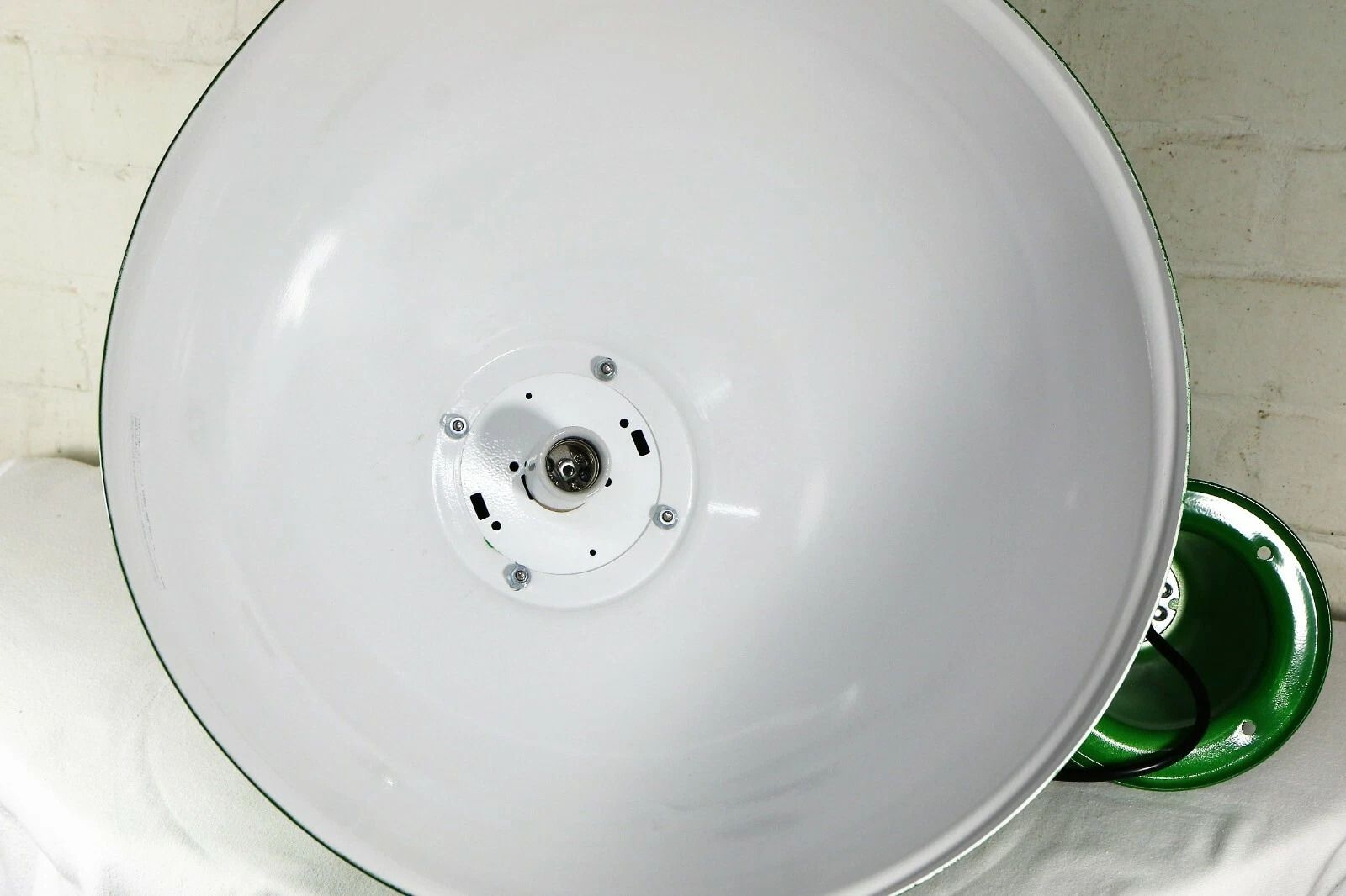 Ceiling Pendant A Large Green Spun Alloy Good Quality Retro Design And 1950's Style   Long Drop And Lightweight photo buy