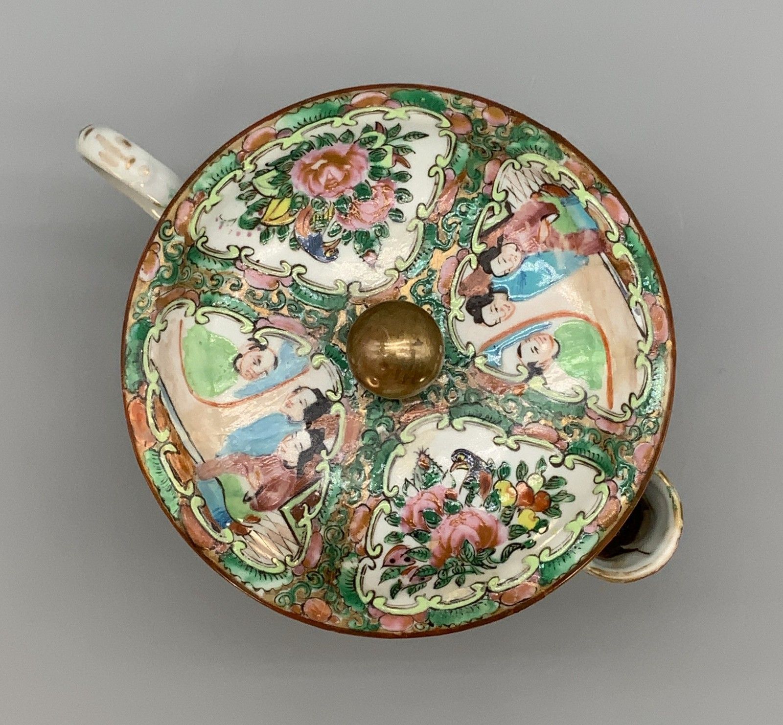 Large 19thc Chinese Export Famille Rose Porcelain Barrel Form Coffee Pot & Cover photo buy