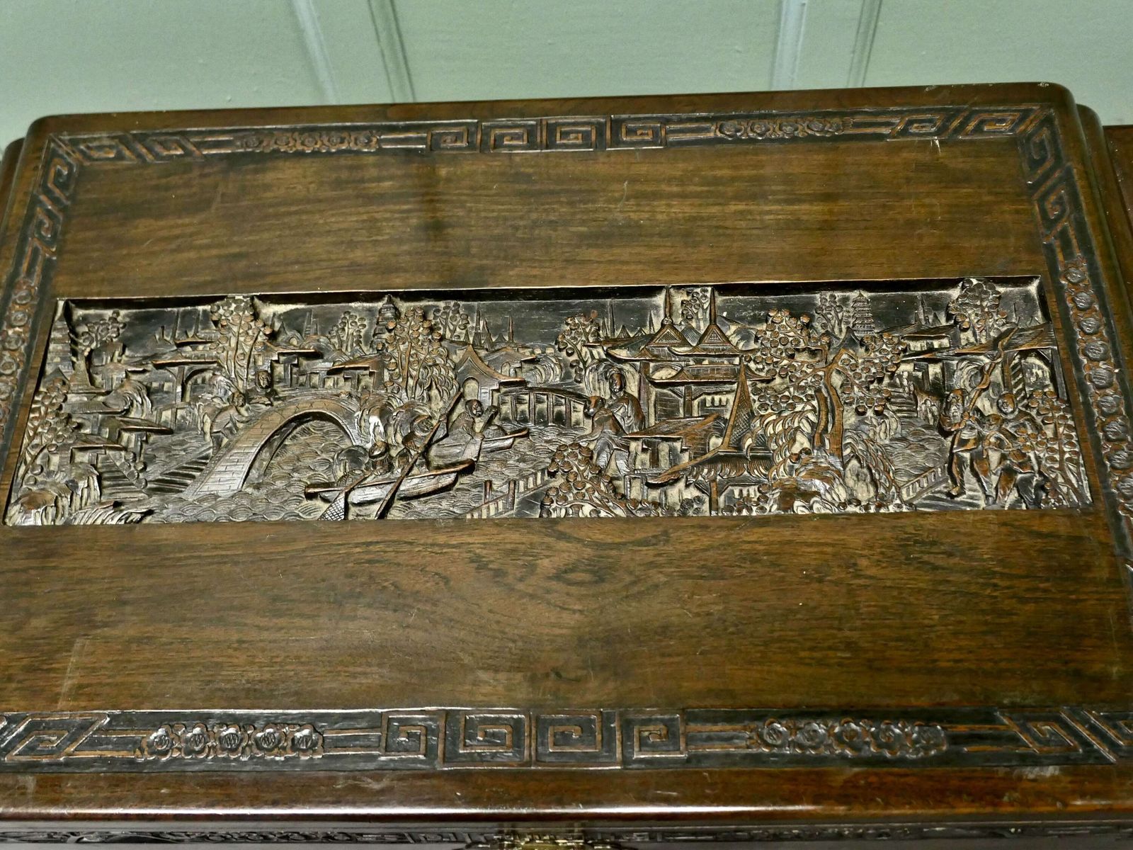 Art Deco Oriental Carved Camphor Wood Chest Beautiful Carved Chest photo furniture