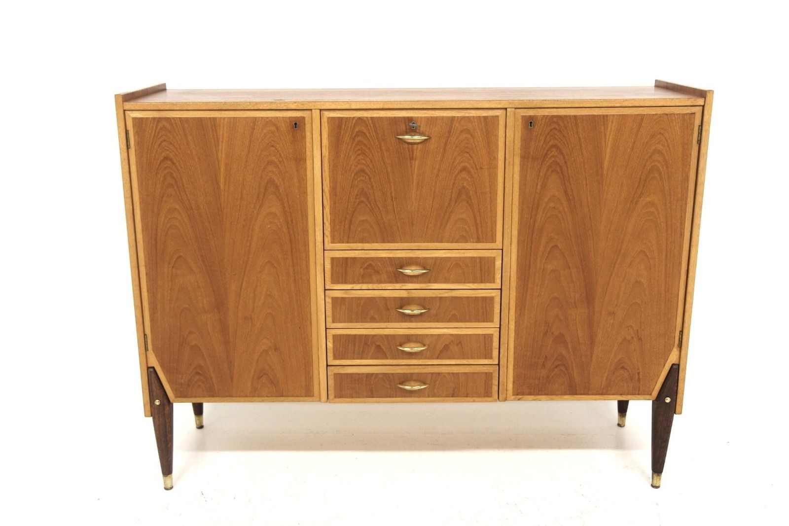 Enfilade scandinave en teck et chêne, Suède, 1950 photo furniture