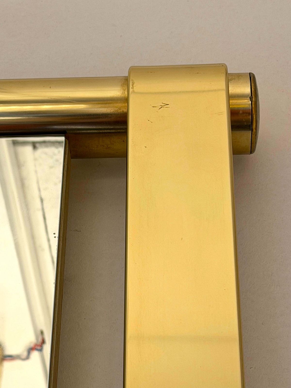 photo for sale Brass Mirror By Luciano Frigerio, Italy, 1970s