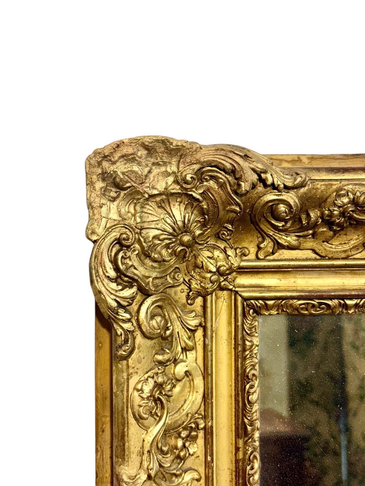 photo buy Large And Rectangular Giltwood Mirror, France 19th Century