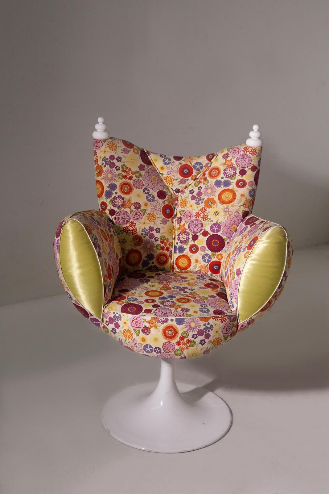 Rare Italian Armchair By Ken Scott From The Space Age Period, Designer Fabric photo buy