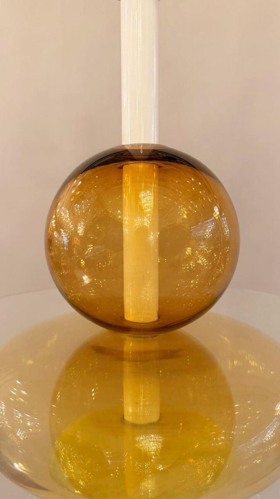 Italian Firenze Yellow Glass Chandelier, Ettore Sottsass For Venini, 1990 photo for sale