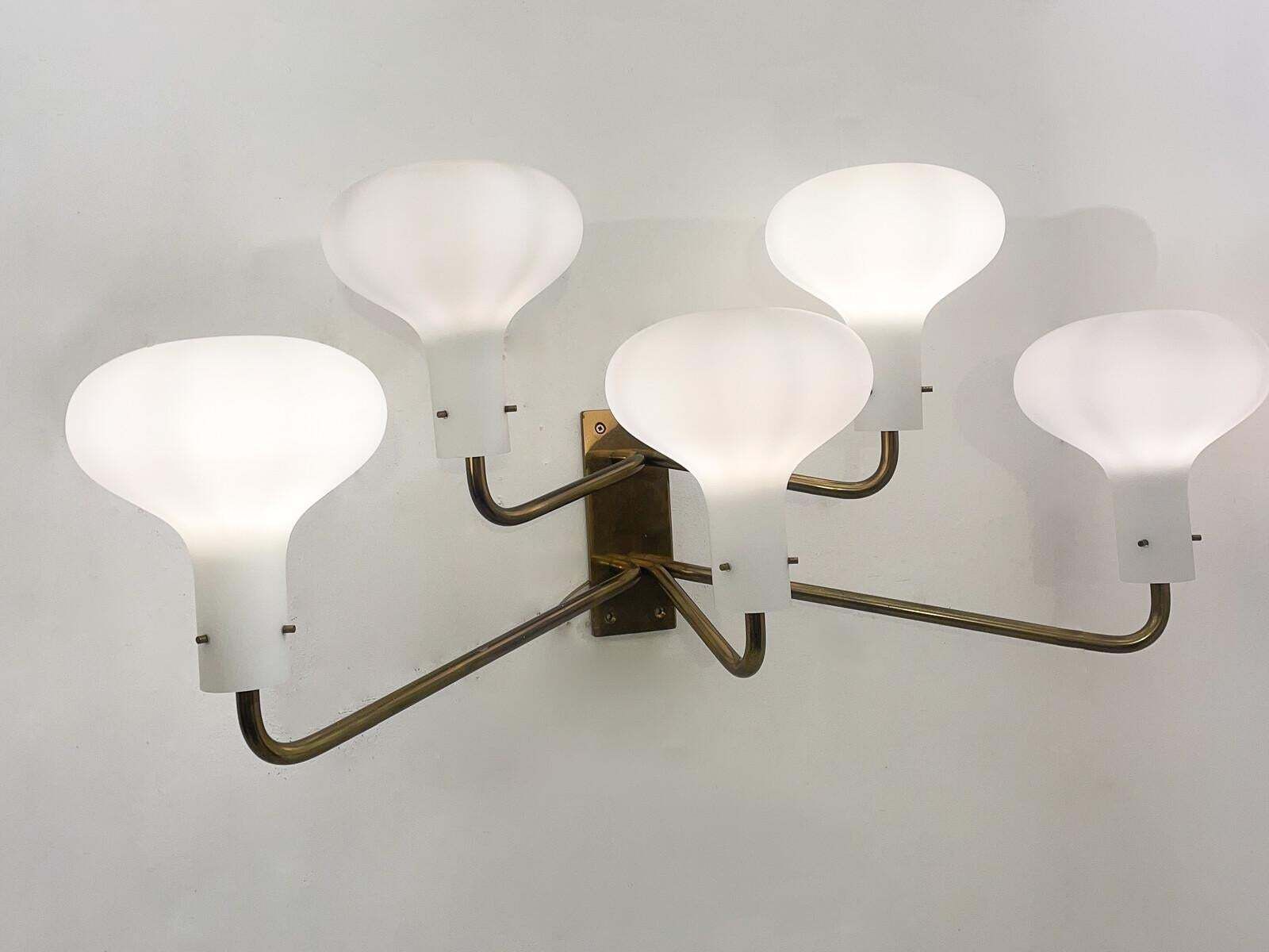 Mid Century Pair Of Wall Lights " Lp12" By Ignazio Gardella, Azucena, 1960s photo vintage