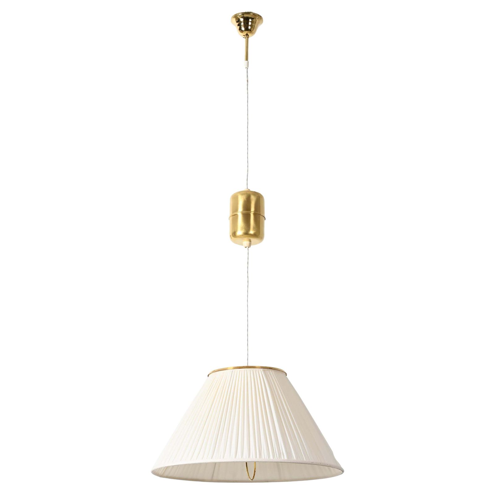 Heigh Adjustable Silk Pendant Light By Josef Frank Model 1844