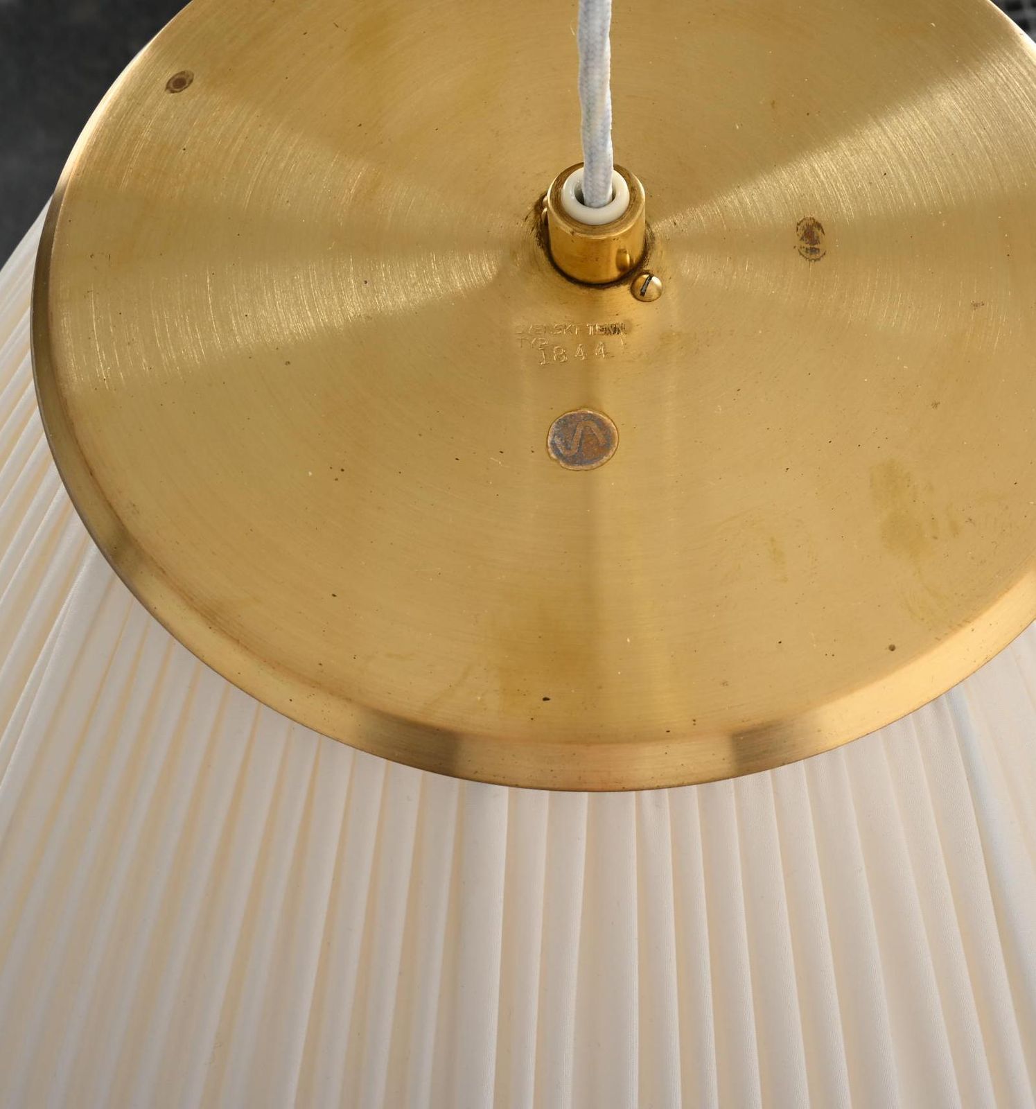 photo furniture Heigh Adjustable Silk Pendant Light By Josef Frank Model 1844