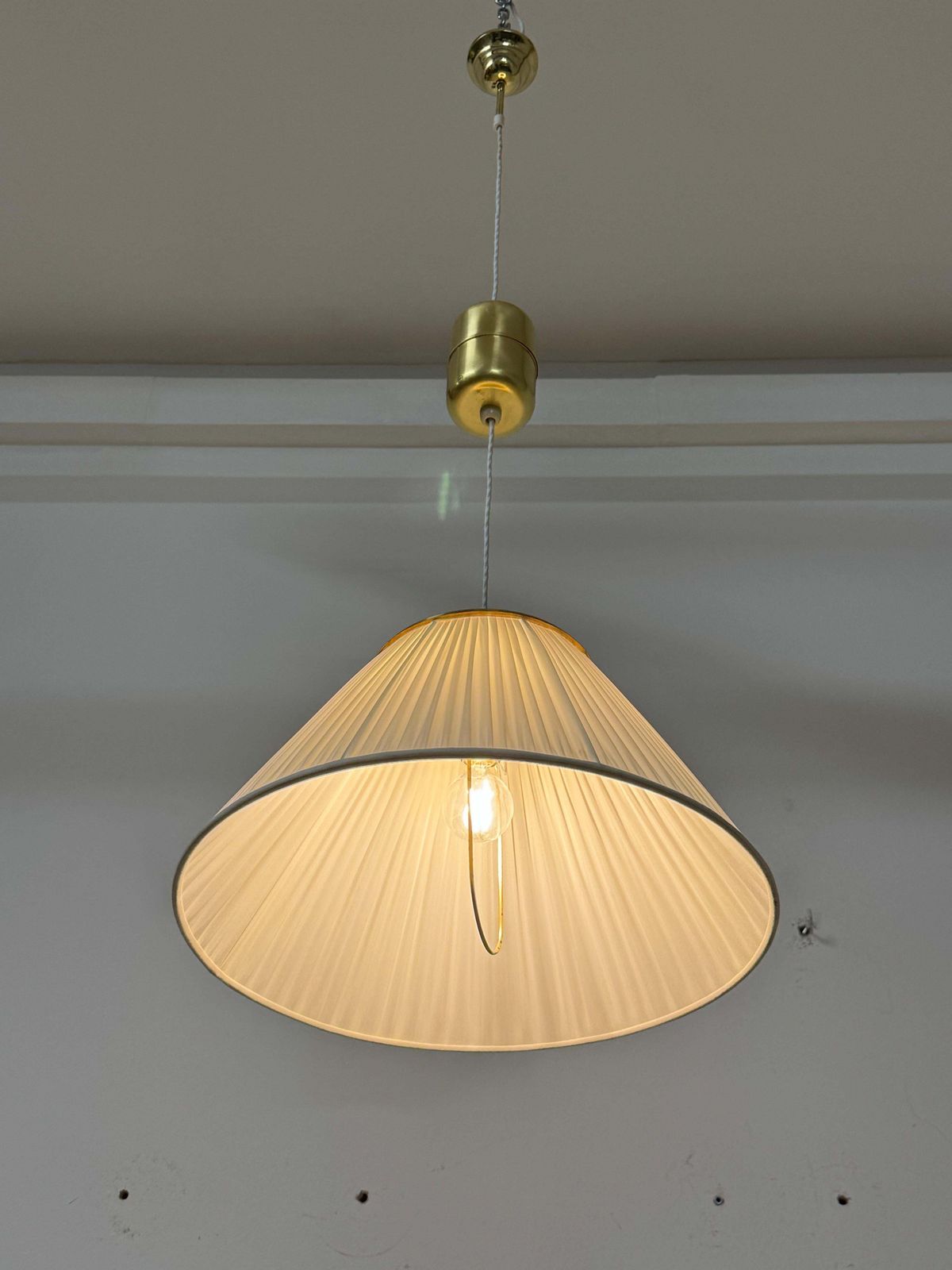 photo buy Heigh Adjustable Silk Pendant Light By Josef Frank Model 1844