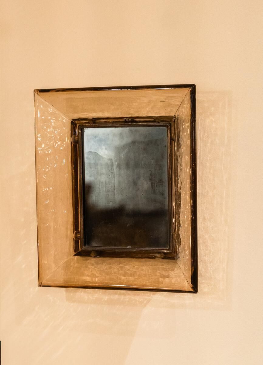 Murano Glass Mirror No. 30 By Carlo Scarpa For Venini, Italy, 1930s photo buy
