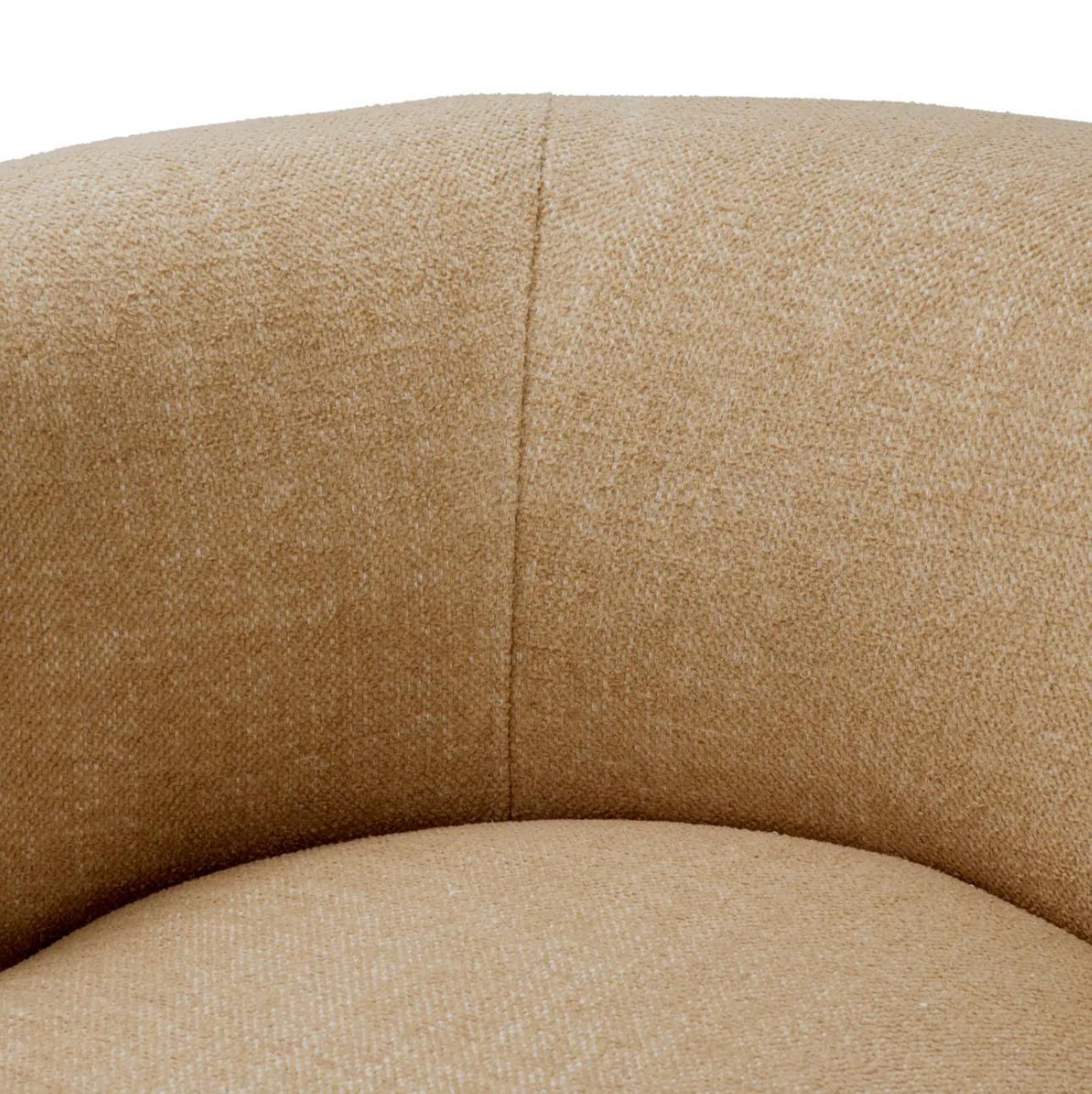 photo for sale Chair In Renato Honey Fabric With Ebony Wood Finish, Contemporary Design