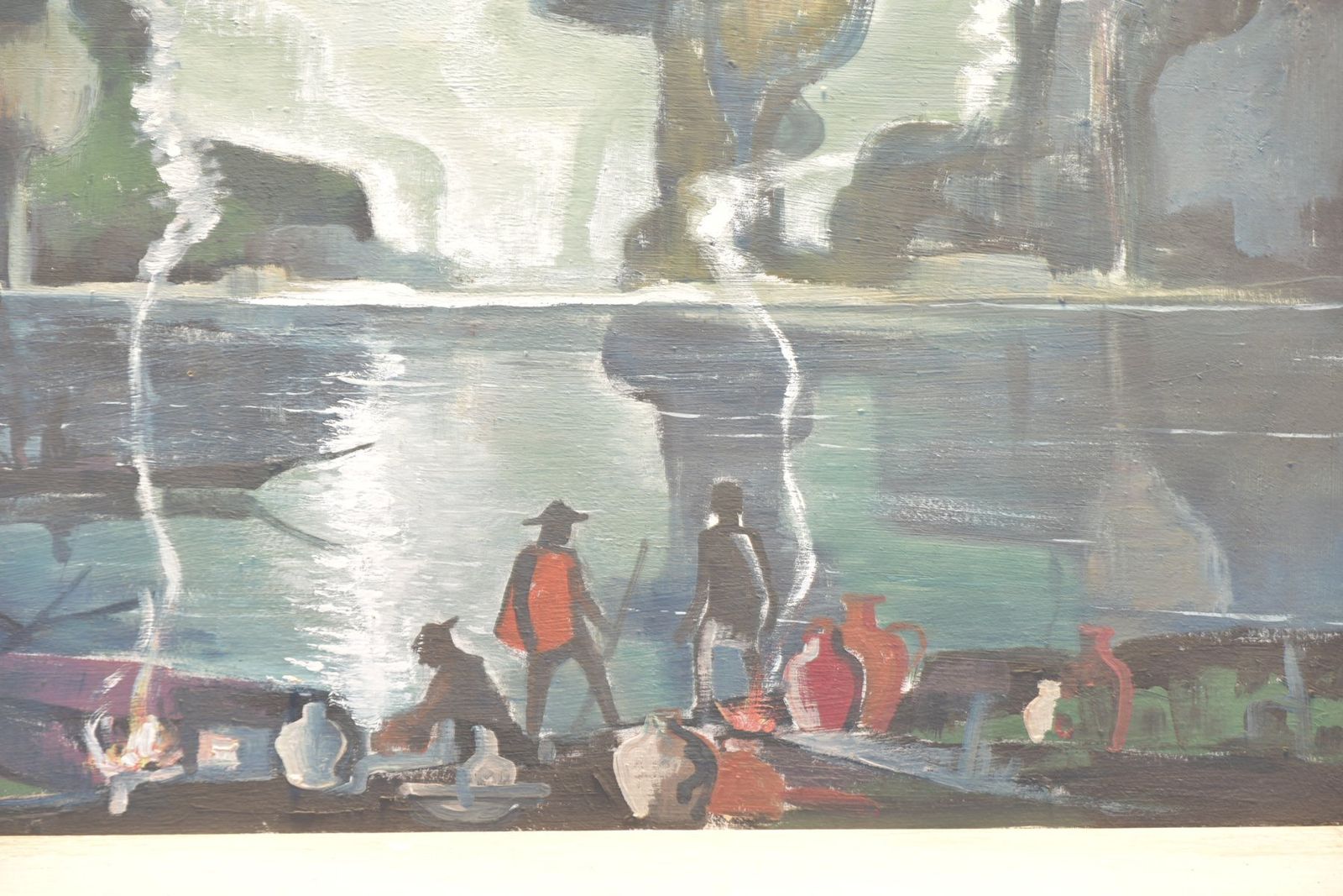 Art Oil Painting, Indochina, Bruno Bernitz, 1948 photo