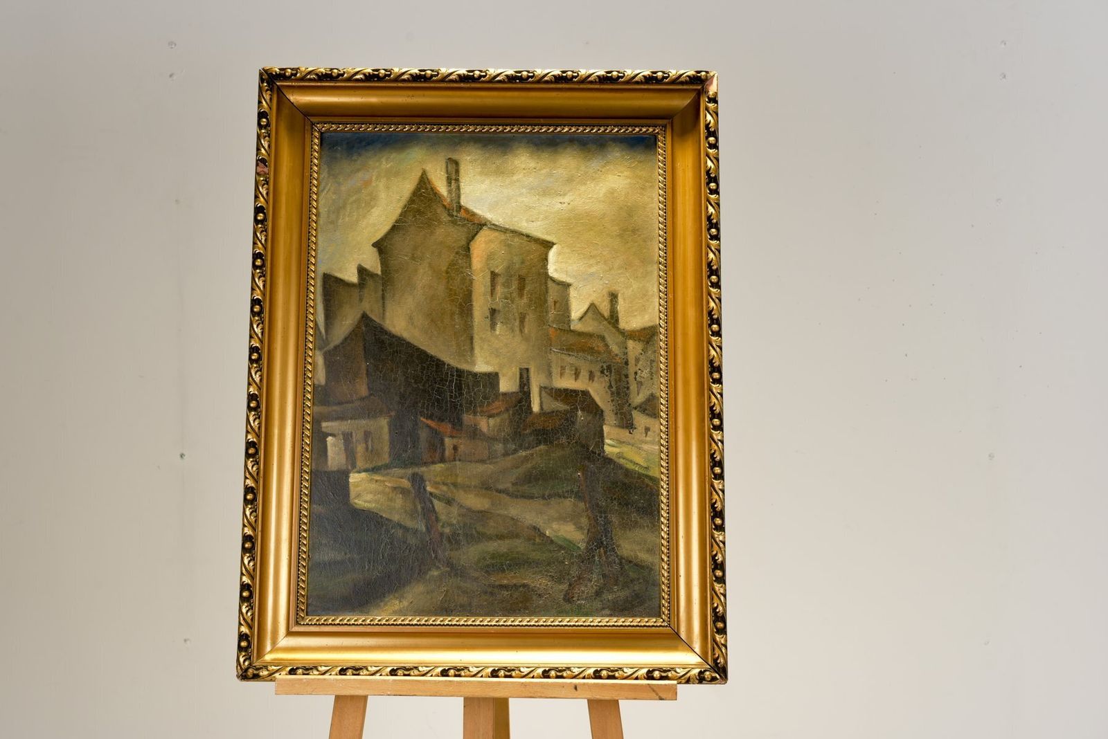 Expressionistic City View Of Berlin Street Scene, 1925, Oil On Cardboard, Framed photo for sale