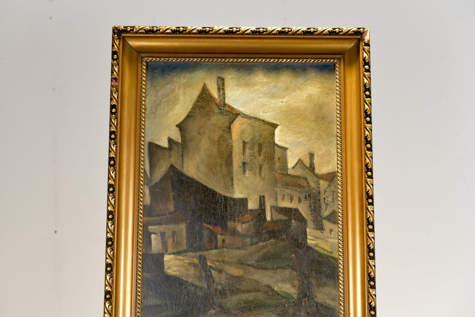 Expressionistic City View Of Berlin Street Scene, 1925, Oil On Cardboard, Framed photo vinterior