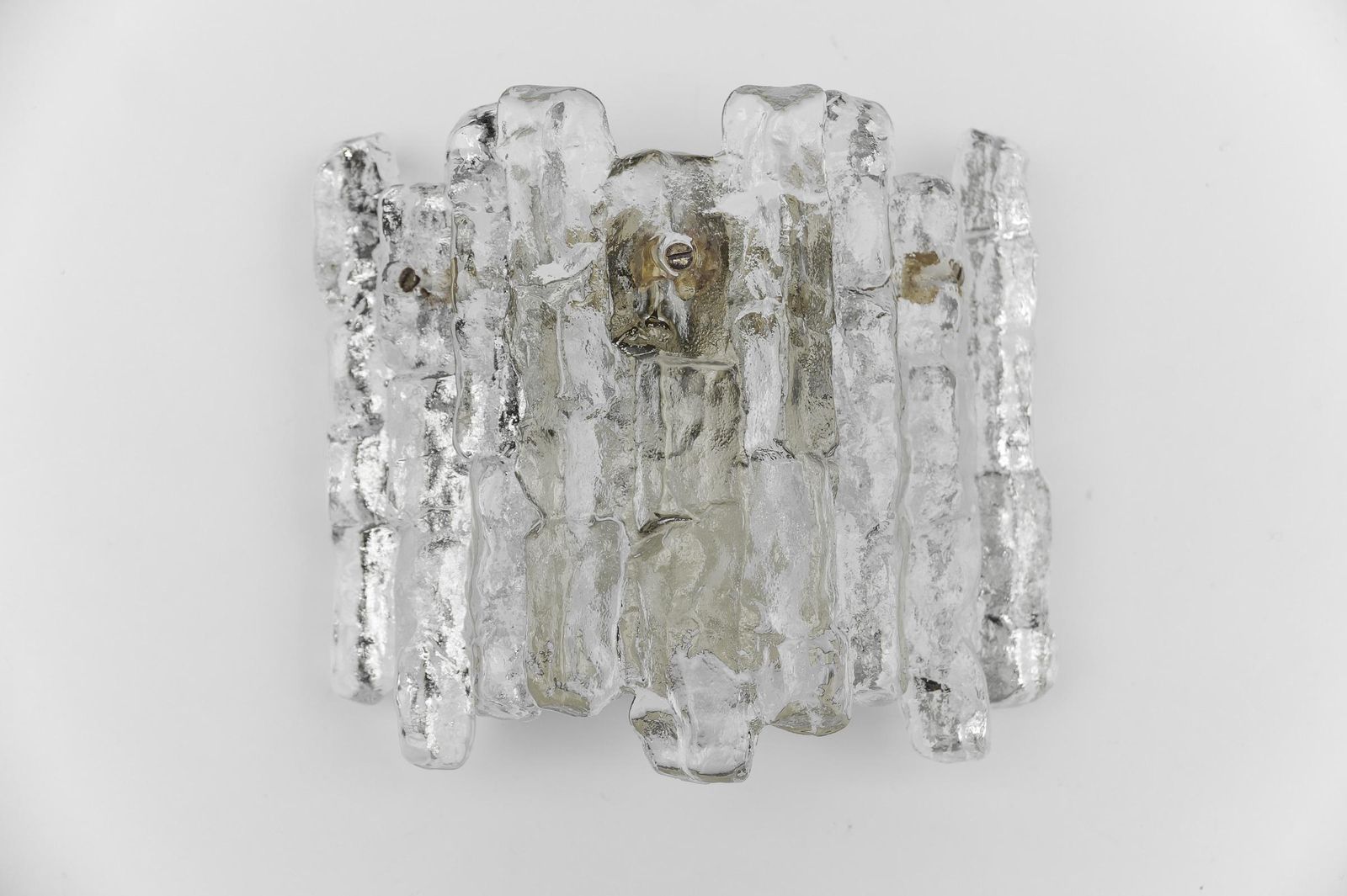photo furniture A Pair Of Ice Glass Wall Lights By J.T. Kamlar Franken Kg, 1960s