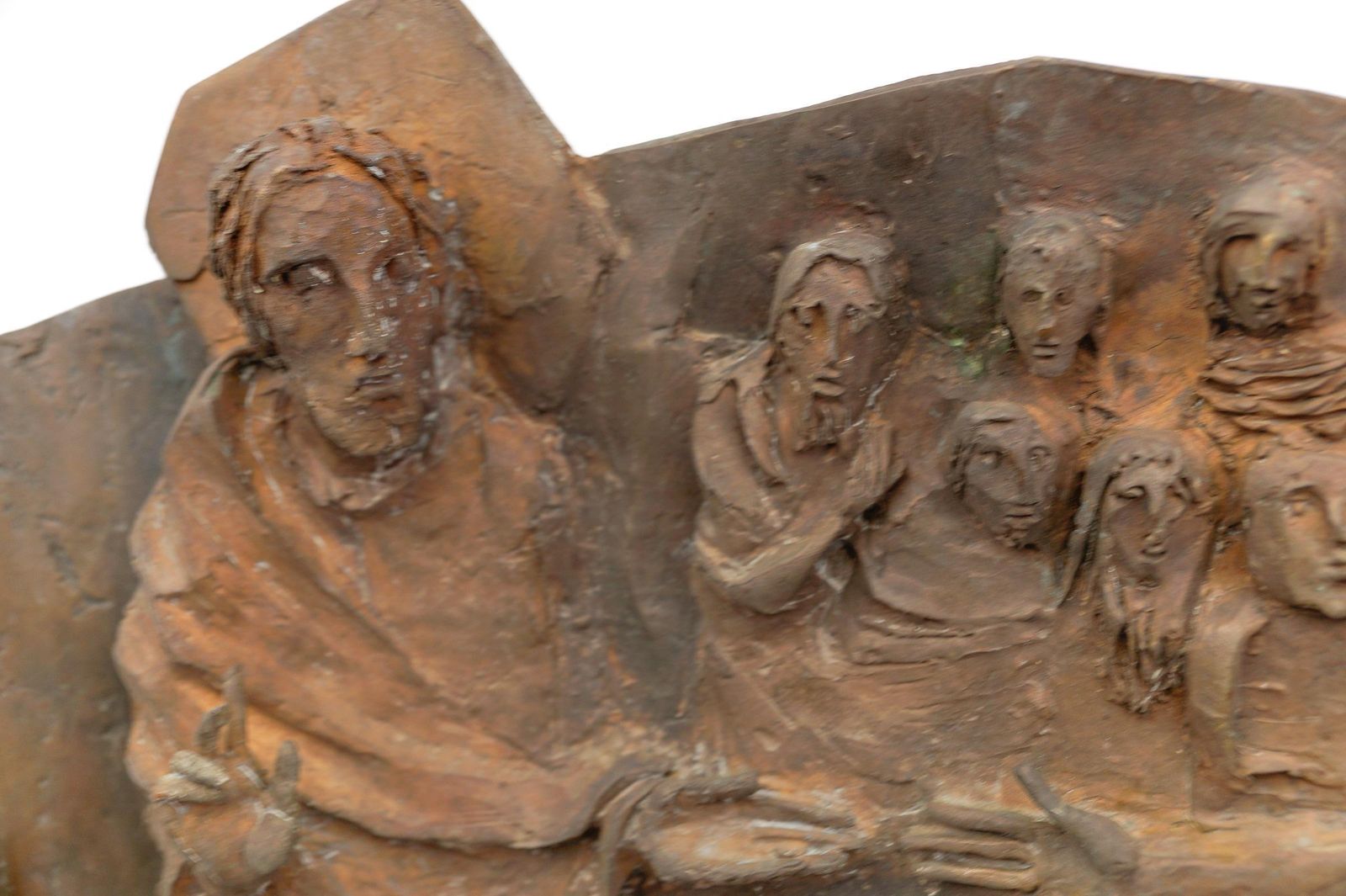 Jesus And The Reclining Man Wall Bronze Plaque From An Eastern European Church photo 6644.0