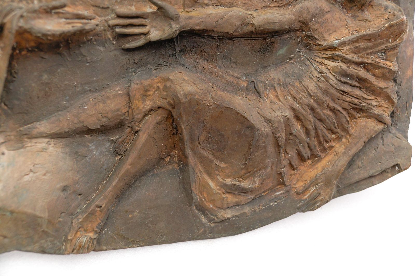 Jesus And The Reclining Man Wall Bronze Plaque From An Eastern European Church photo buy