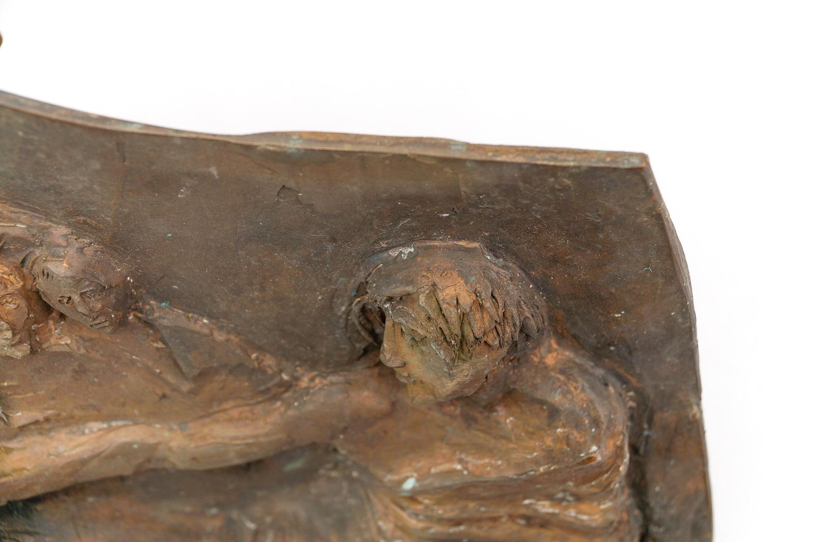 photo for sale Jesus And The Reclining Man Wall Bronze Plaque From An Eastern European Church