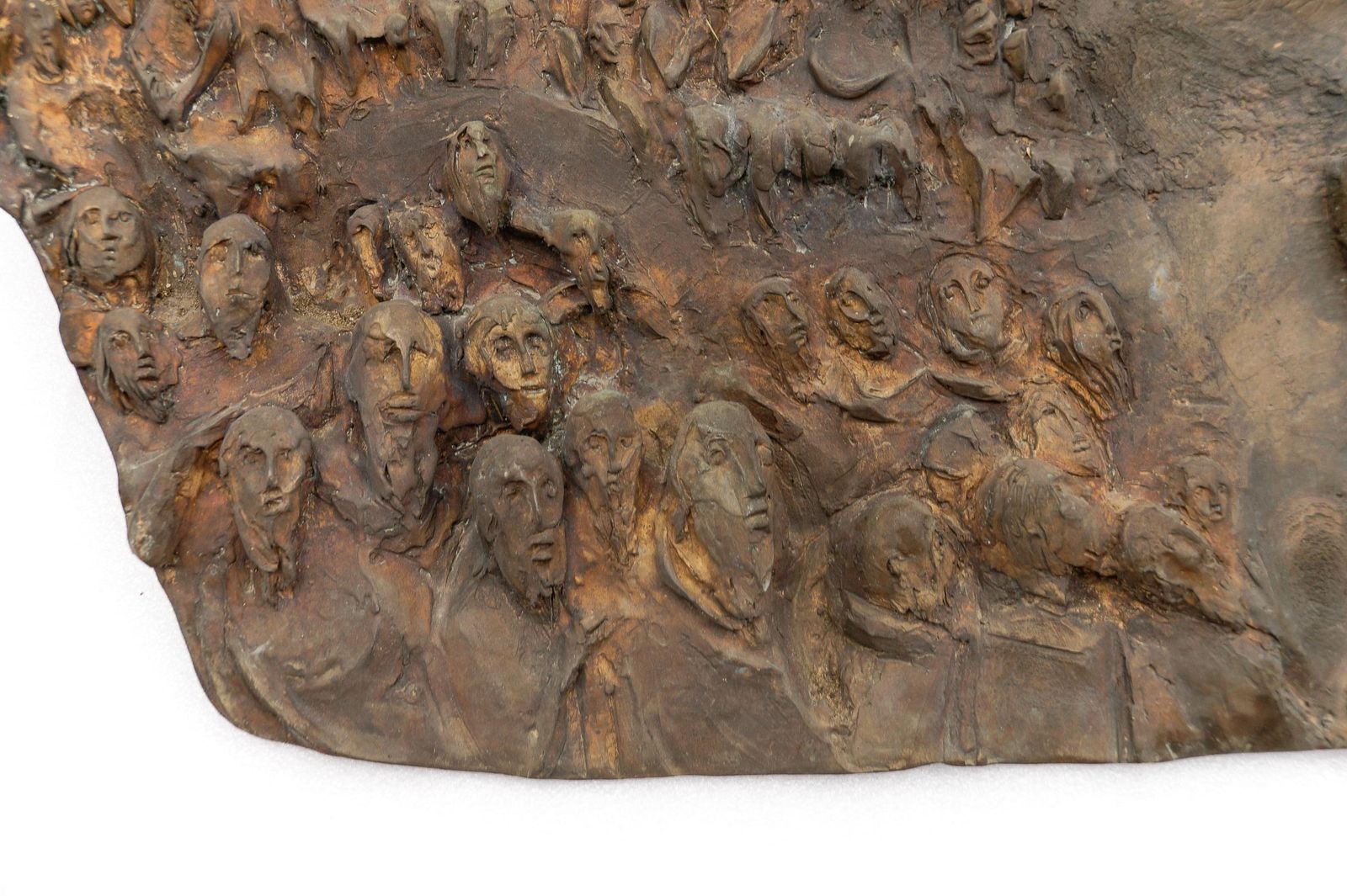 Jesus And His Disciples Wall Bronze Plaque From An Eastern European Church photo for sale