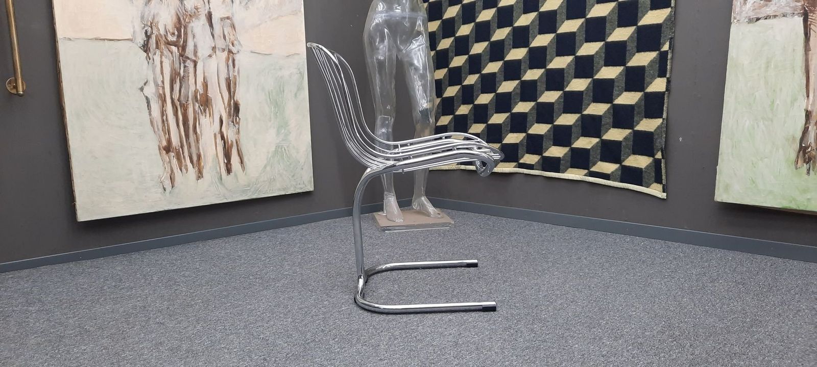 Space Age Radiofreccia Chrome Dining Chairs By Gastone Rinaldi For Rima, 1970s, Set Of 6 photo vinterior