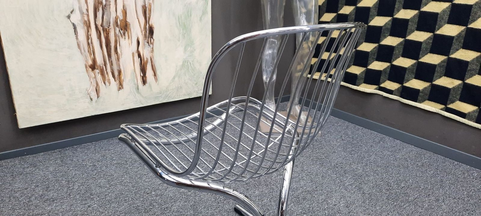 Space Age Radiofreccia Chrome Dining Chairs By Gastone Rinaldi For Rima, 1970s, Set Of 6 photo vintage