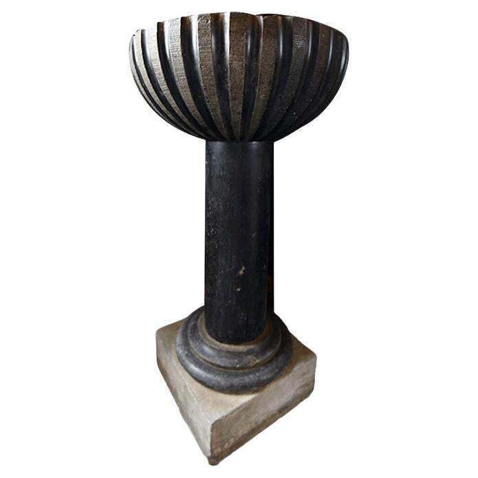 Antique Baptismal Font Made From Bluestone 19 Th Century