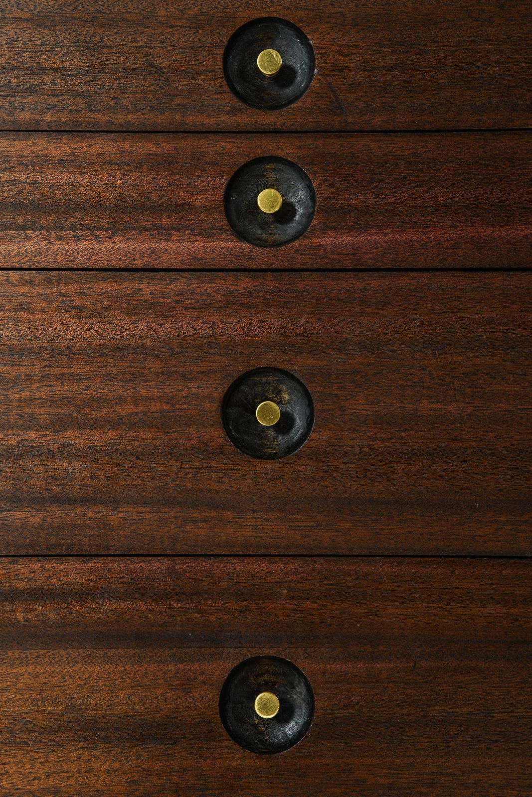 Chest Of Drawers In Mahogany And Brass By Harvey Probber, 1950s photo for sale