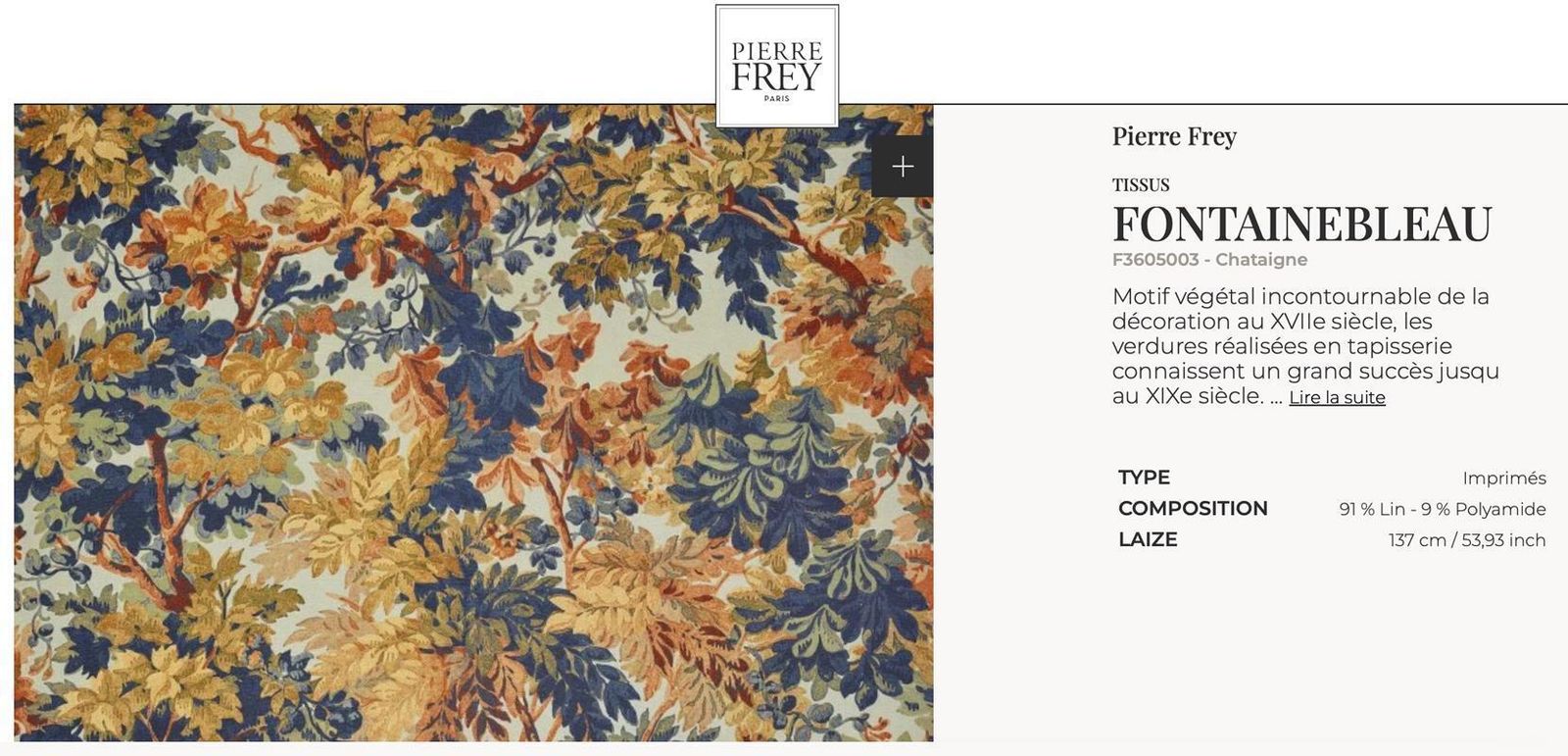 Furniture Mid Century Shell Chair In Fontainebleau Printed Linen By Pierre Frey, 1960s photo