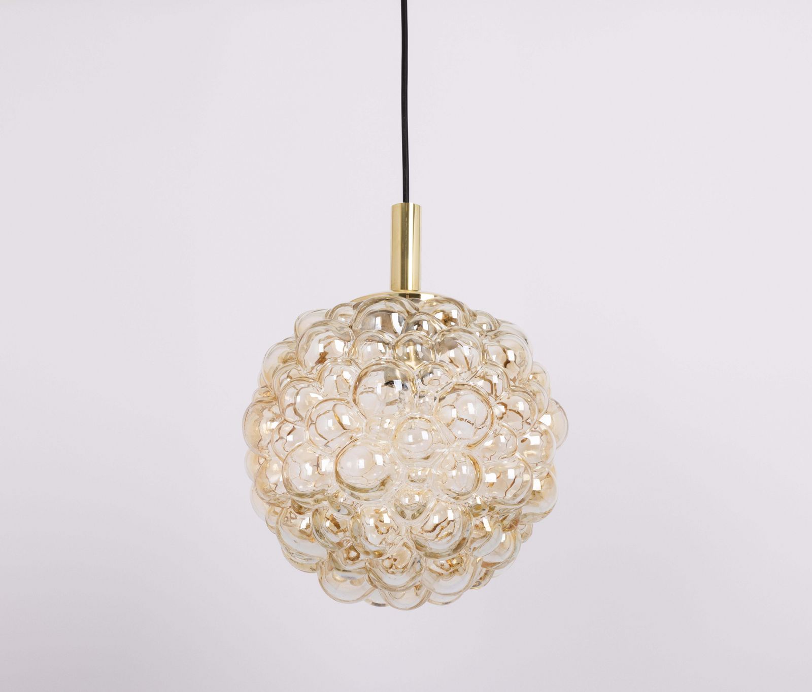 photo furniture Large Amber Bubble Glass Pendant By Helena Tynell For Limburg, Germany, 1970s