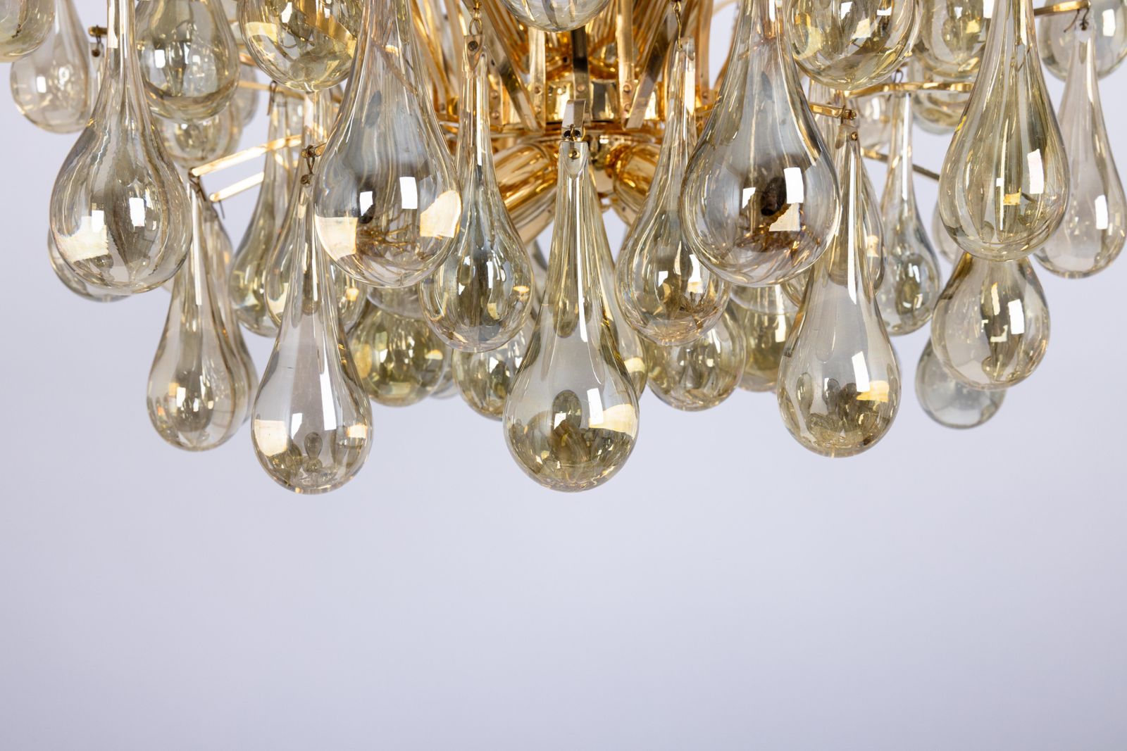 Large Murano Glass Tear Drop Chandelier, Christoph Palme, Germany, 1970s photo buy