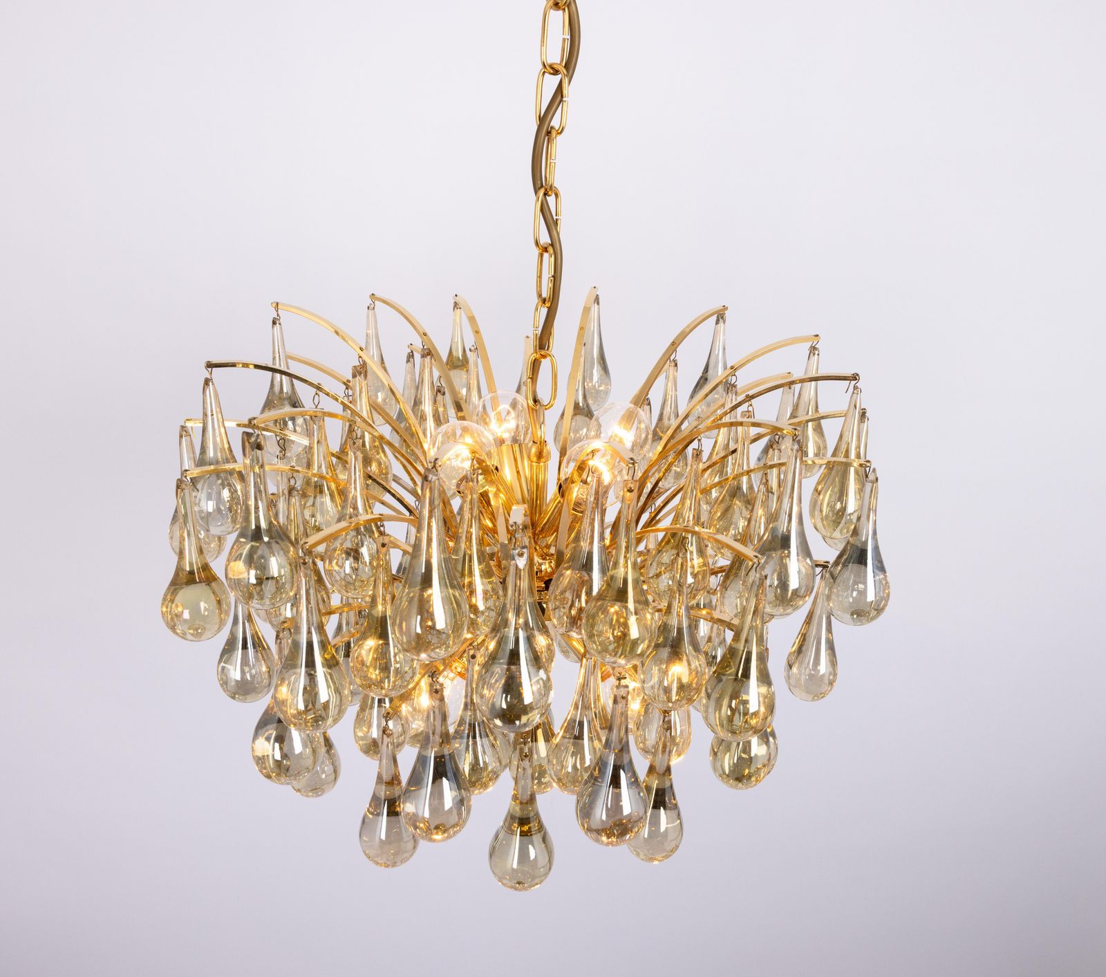 photo furniture Large Murano Glass Tear Drop Chandelier, Christoph Palme, Germany, 1970s