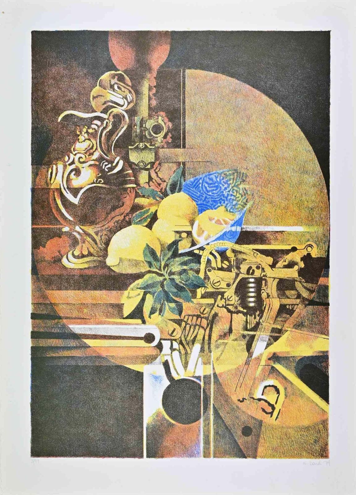 Mario Bardistill Life   Lithograph By Mario Bardi   19791979
