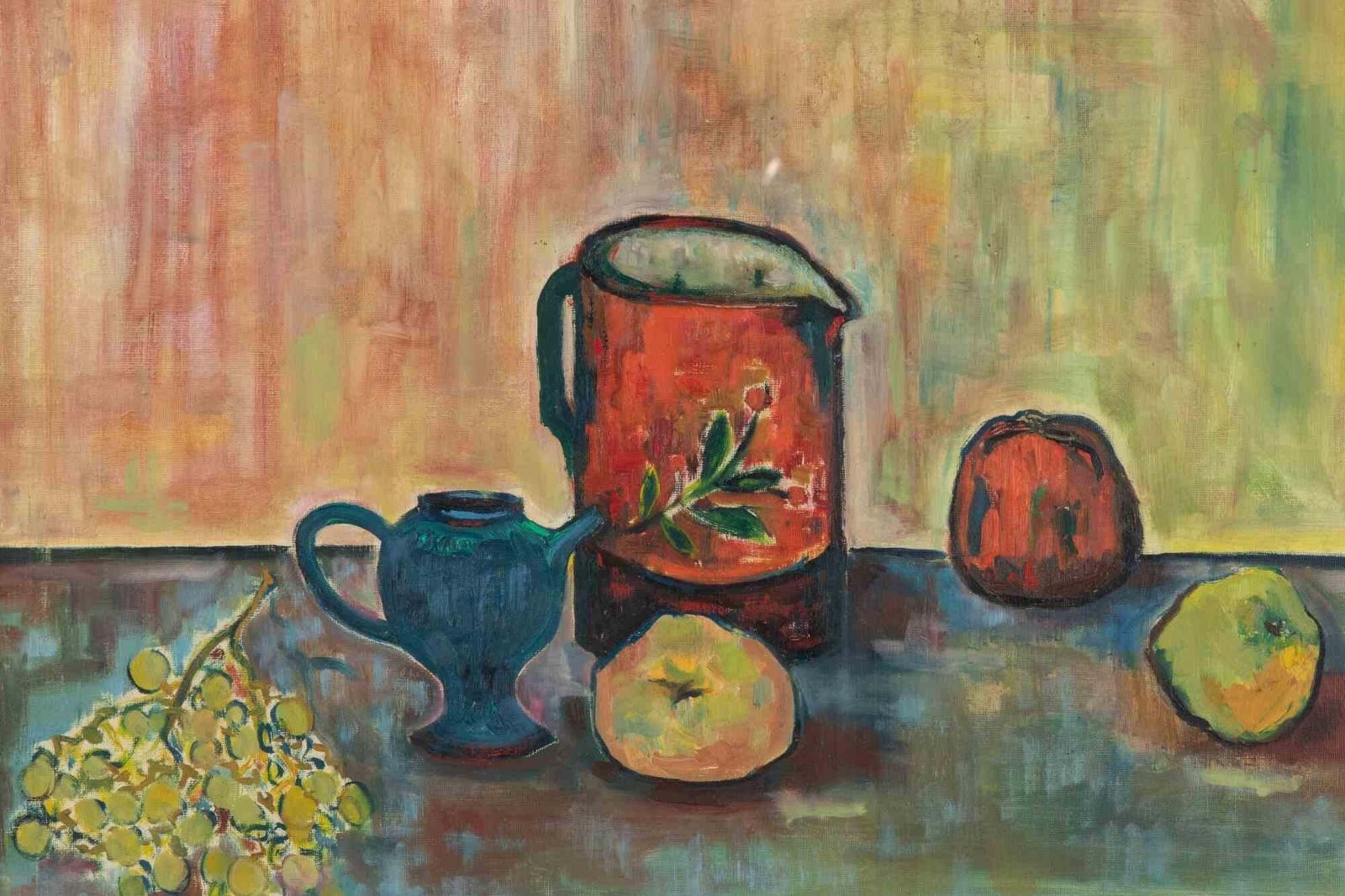 Sirio Pellegrinistill Life With Fruit   Oil Paint By Sirio Pellegrini   19681968 photo furniture