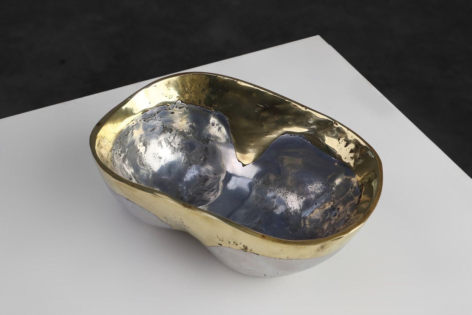 Candleholder And Bowl In Aluminum And Brass From David Marshall, United Kingdom, 1970s, Set Of 2 photo Home Decor
