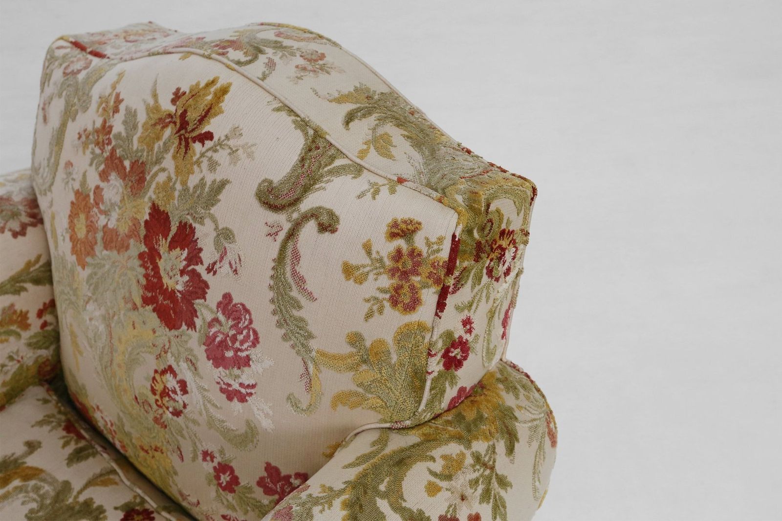 Sculptural Lounge Armchair With Floral Upholstery, France, 1950s photo 1565.0