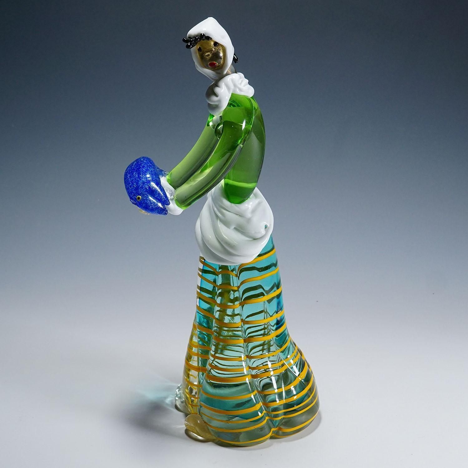 Art Vintage Murano Glass Sculptures By Anzolo Fuga For A.Ve.M.1950s photo