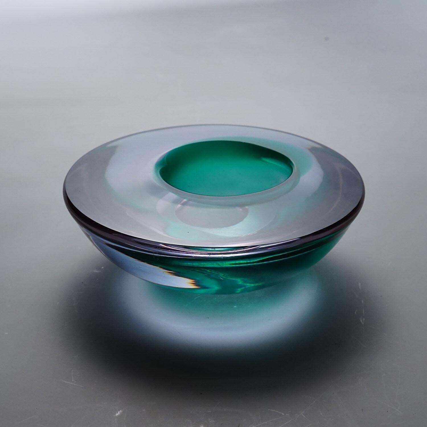 Seguso Vetri D'arte Murano Sommerso Glazen Schaal, Jaren 1960 photo Woonaccessoires