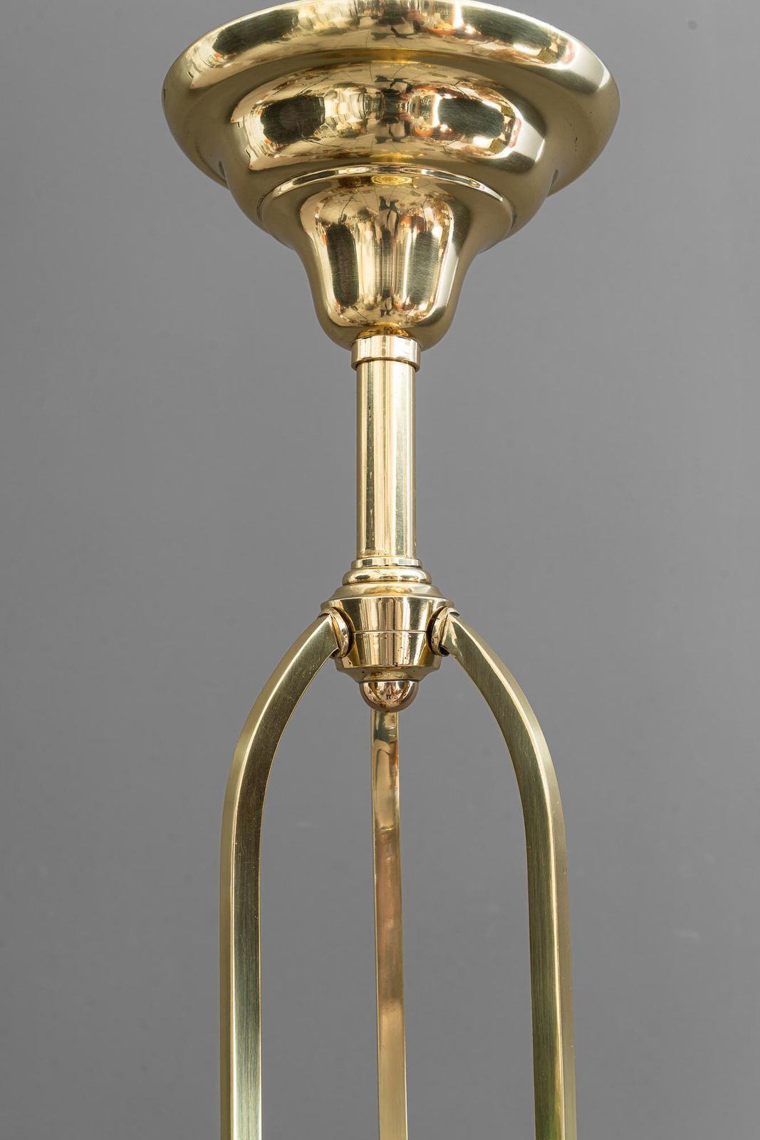 Jugendstil Chandelier With Original Painted Opaline Glass Vienna Around 1908 photo 4435.0