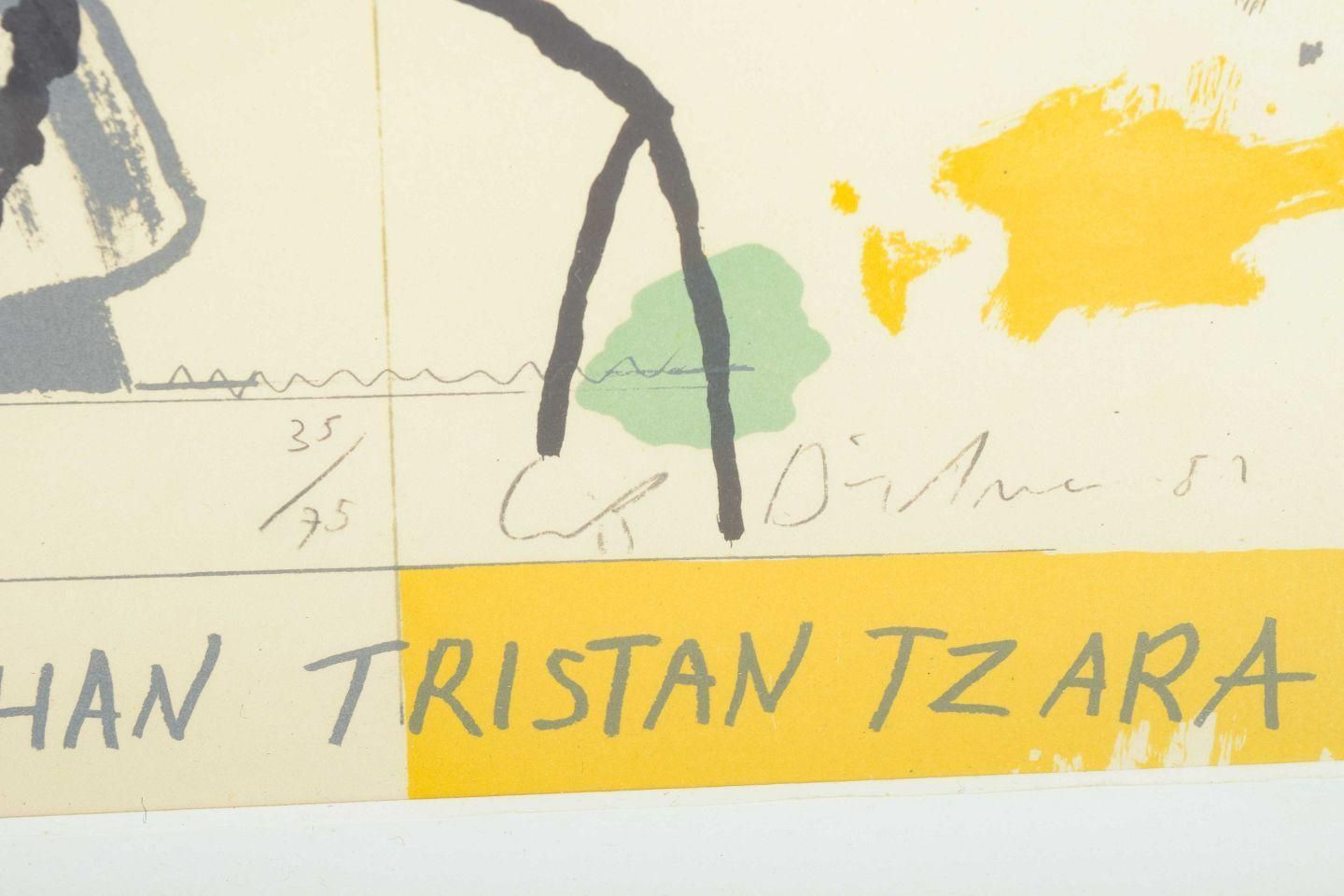 Erik Dietman, Swedish Artist. Lithograph On Paper Titled “Tzar Tristan”. photo Art