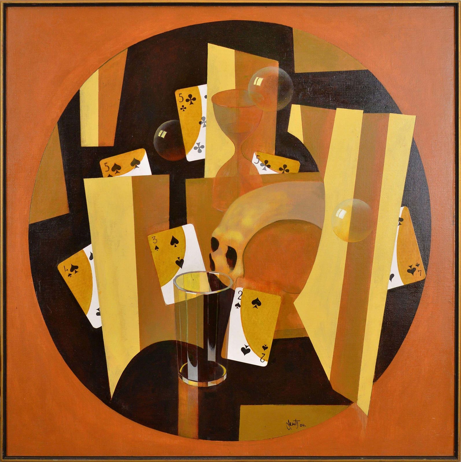 Janis Zemitisgame III. 2004. Oil On Canvas, 100x100 Cm2004