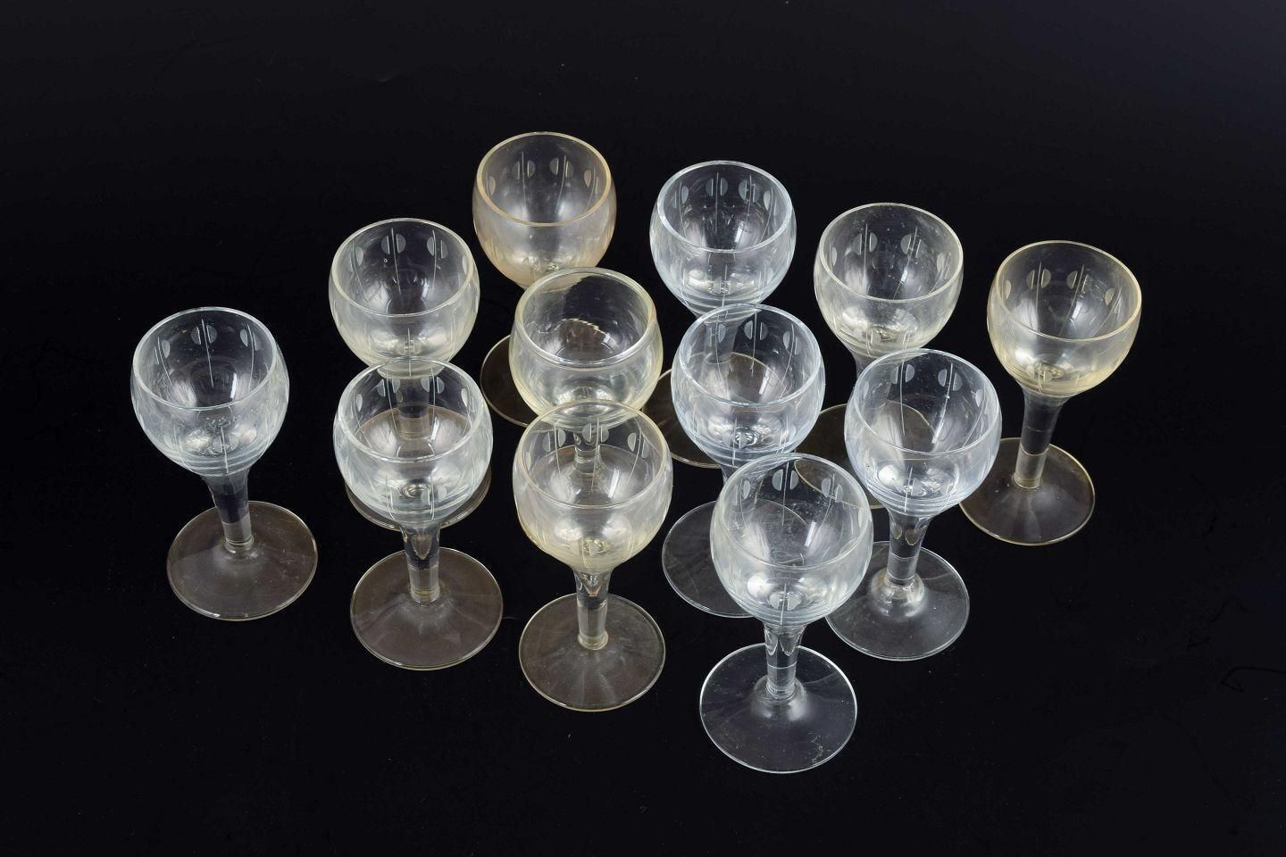 Per Lütken For Holmegaard. Kirsten Piil. 12 Schnapps Glasses. photo furniture