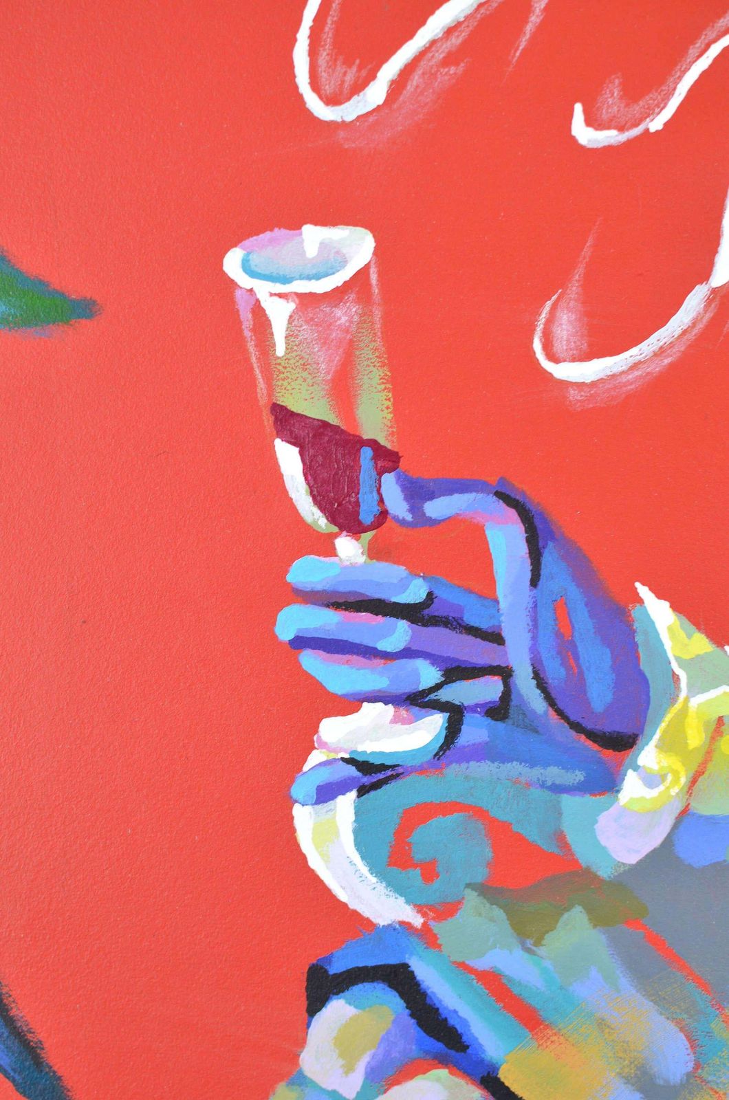 Rauls Zitmanismy Grandma Smoking Pipe , 2012. Acrylic On Cardboard, 70x100 Cm2012 photo 3366.0