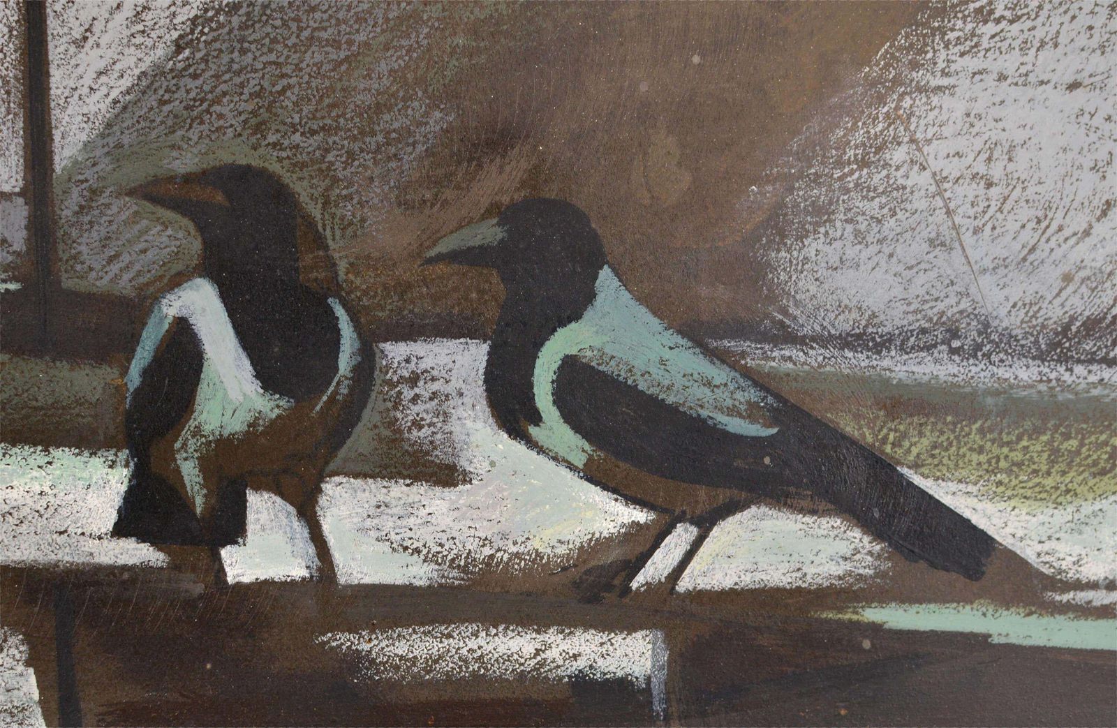 Janis Zemitison The Towerhelm Street. 1985. Cardboard, Oil Pastel, 65x80 Cm1985 photo for sale