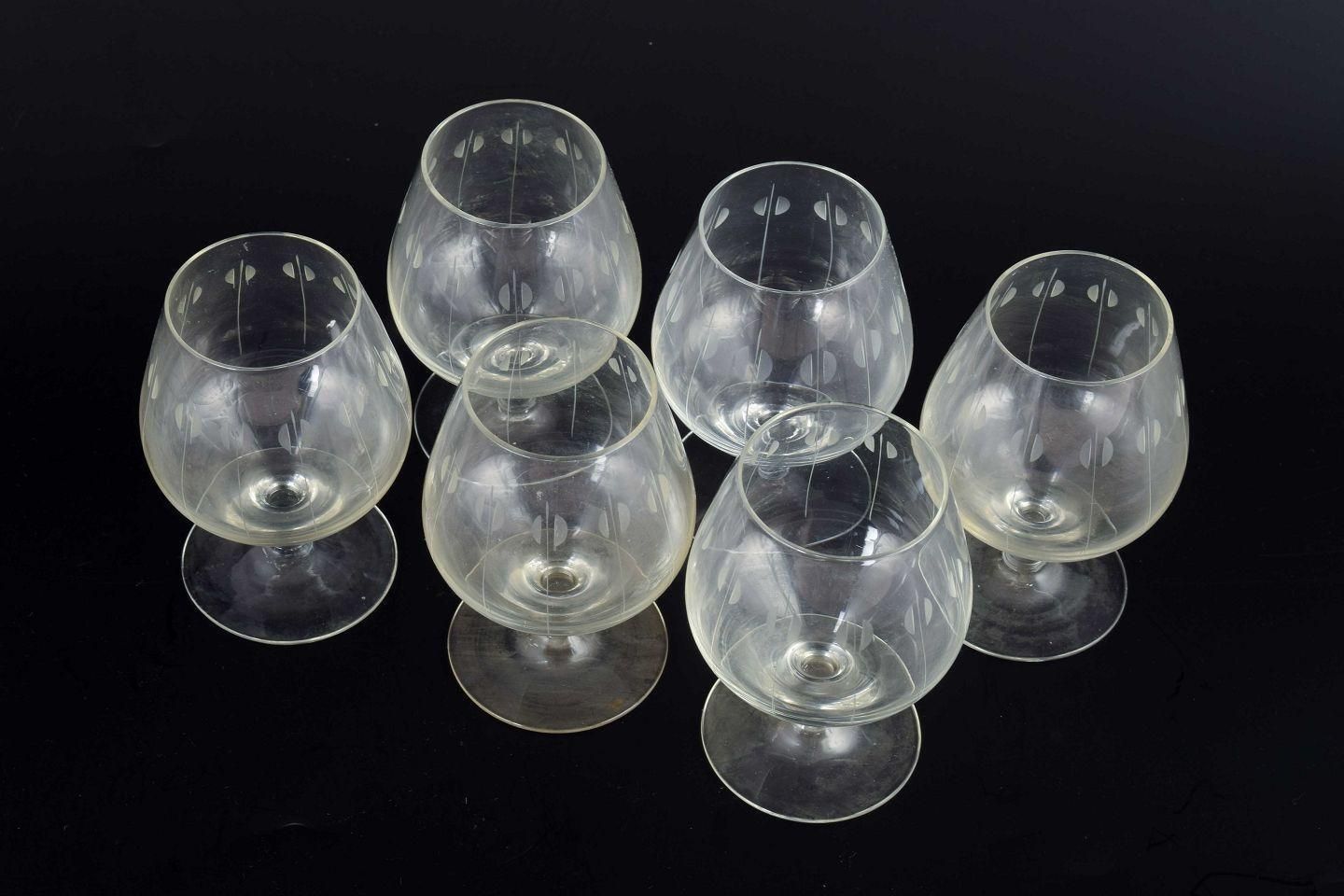 Per Lütken For Holmegaard. Kirsten Piil. 6 Port Wine Glasses. photo furniture