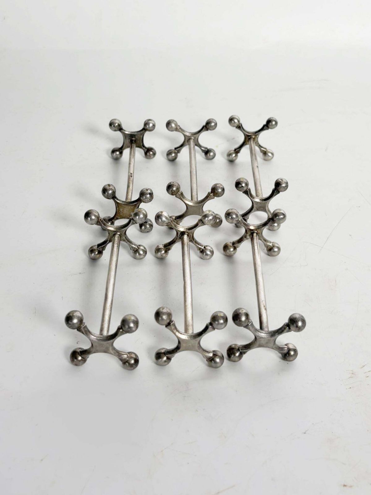 Serie Of 6 Metal Knife Rests, France, 1970 photo for sale
