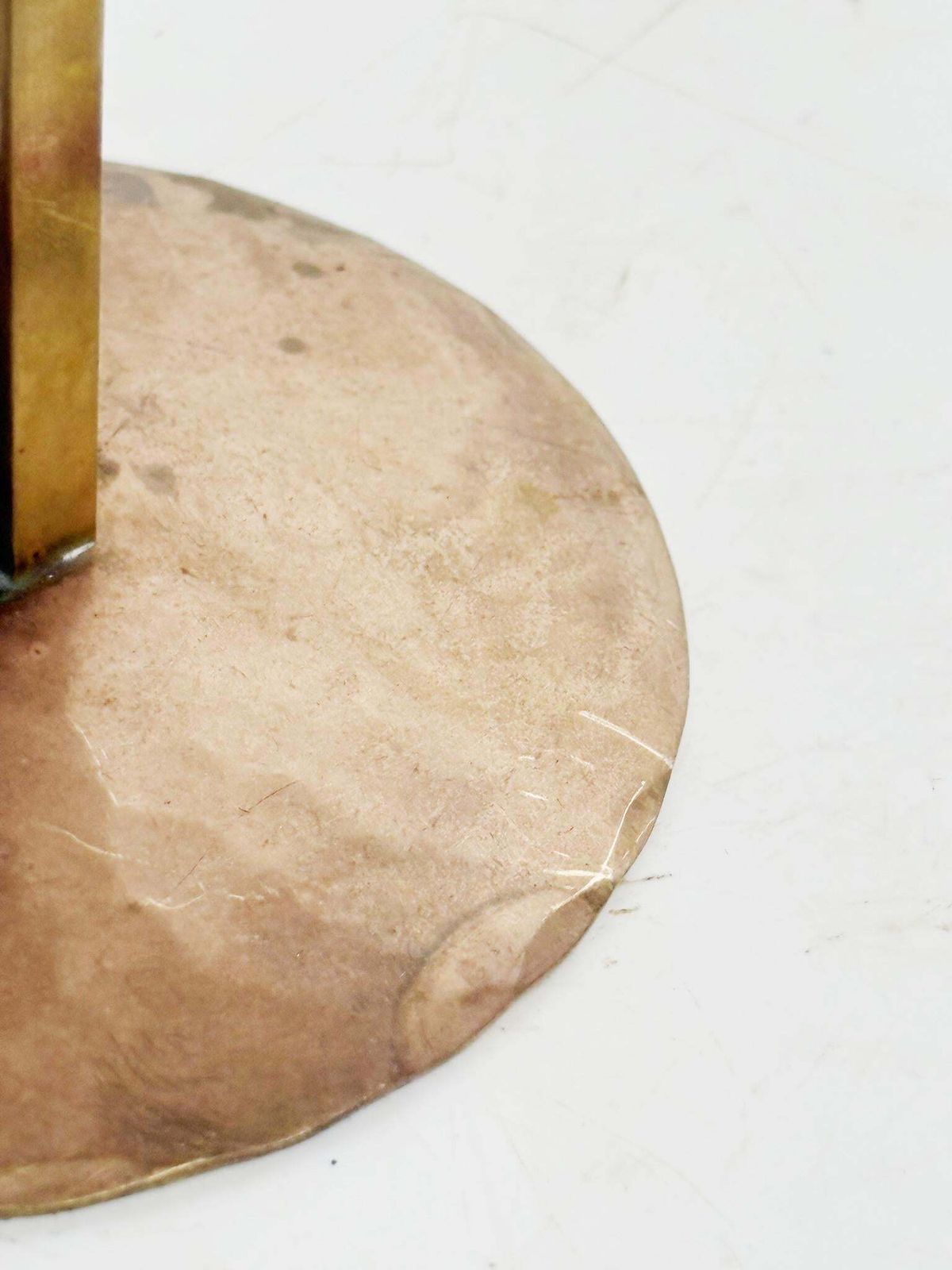 Scandinavian Candle Holder, 1960s, Sweden, Patinated Metal photo vintage