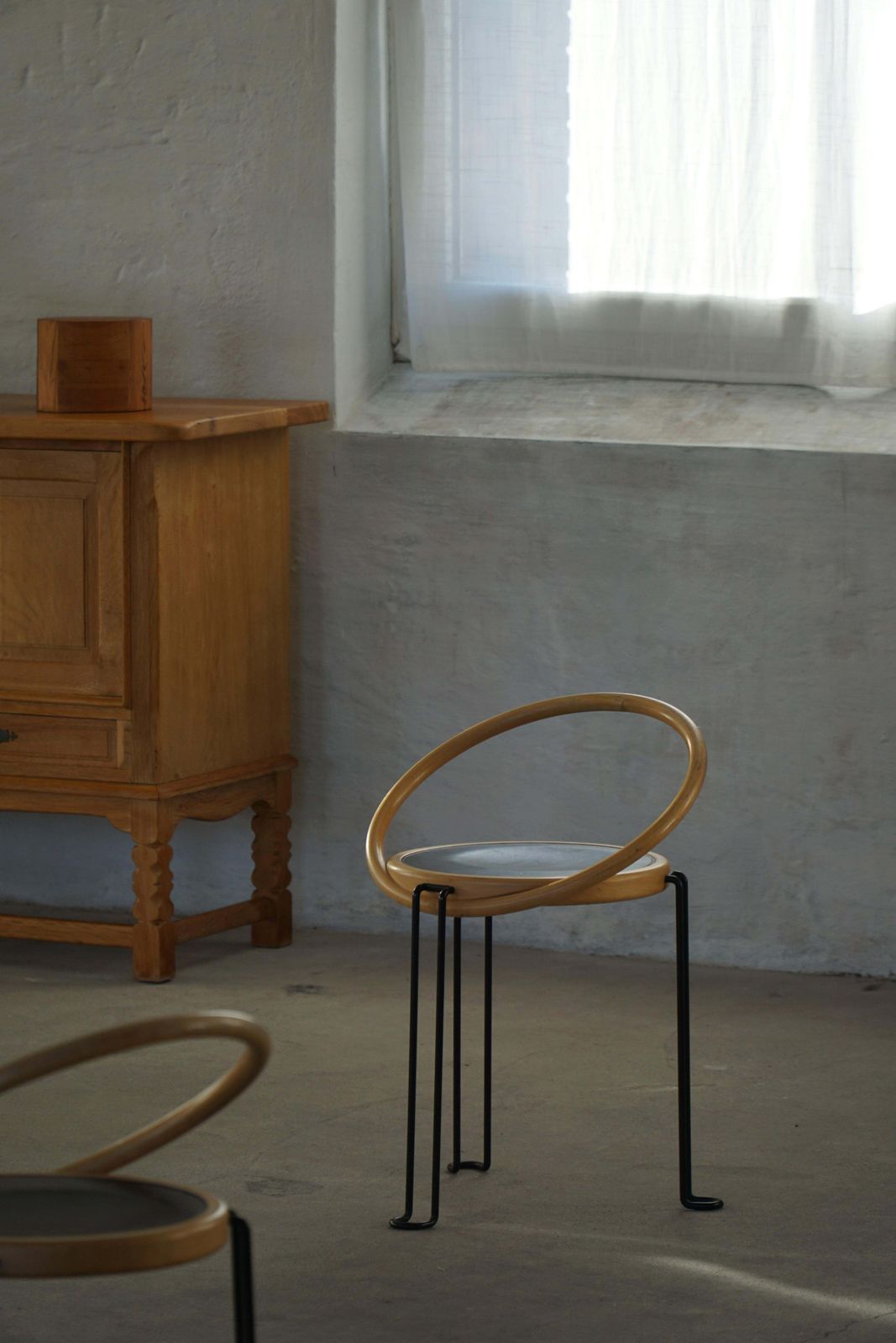 Set Of 4 Sculptural “Oblado” Dining Chairs By Børge Lindau, Swedish Modern, 1980 photo vintage