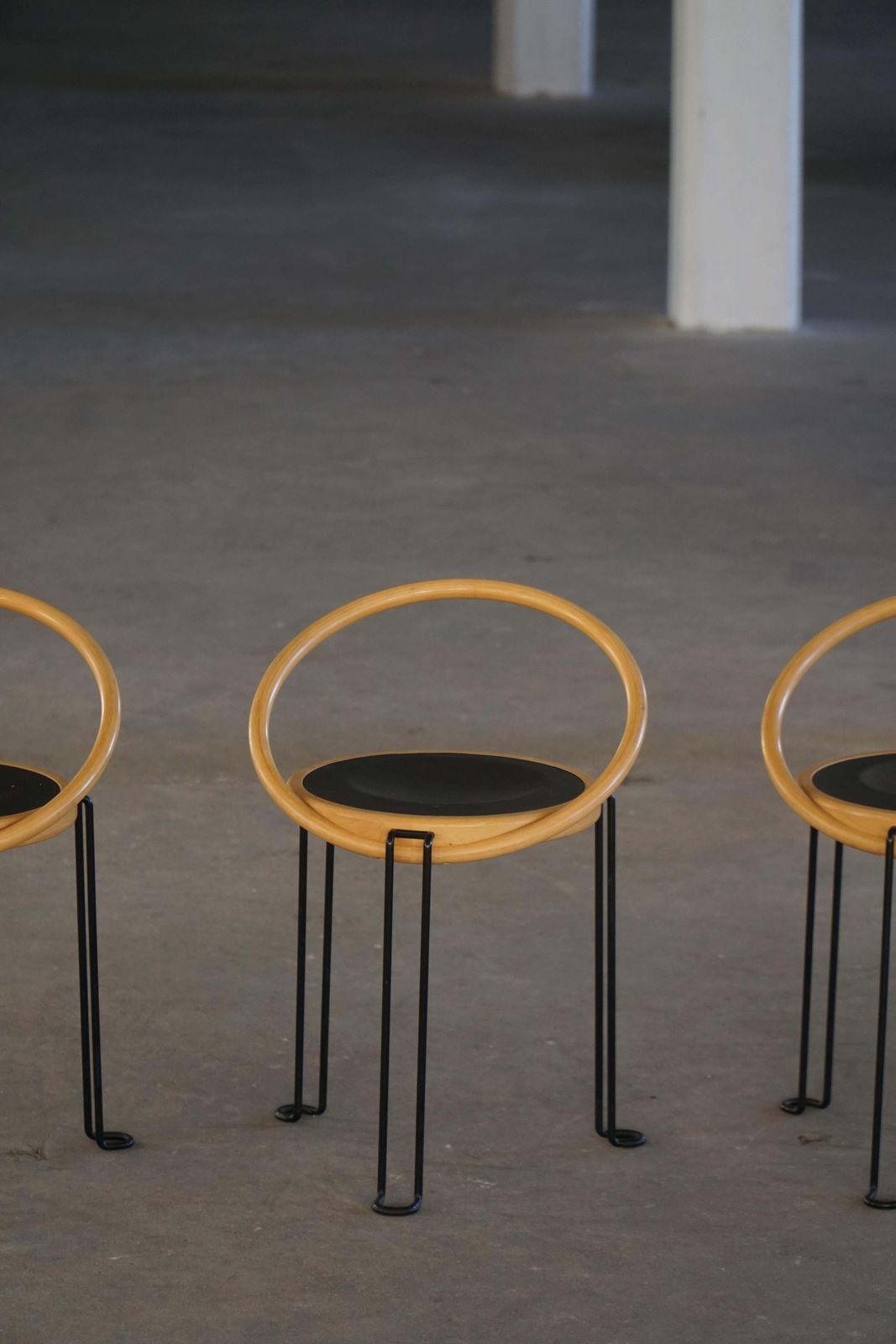 photo furniture Set Of 4 Sculptural “Oblado” Dining Chairs By Børge Lindau, Swedish Modern, 1980