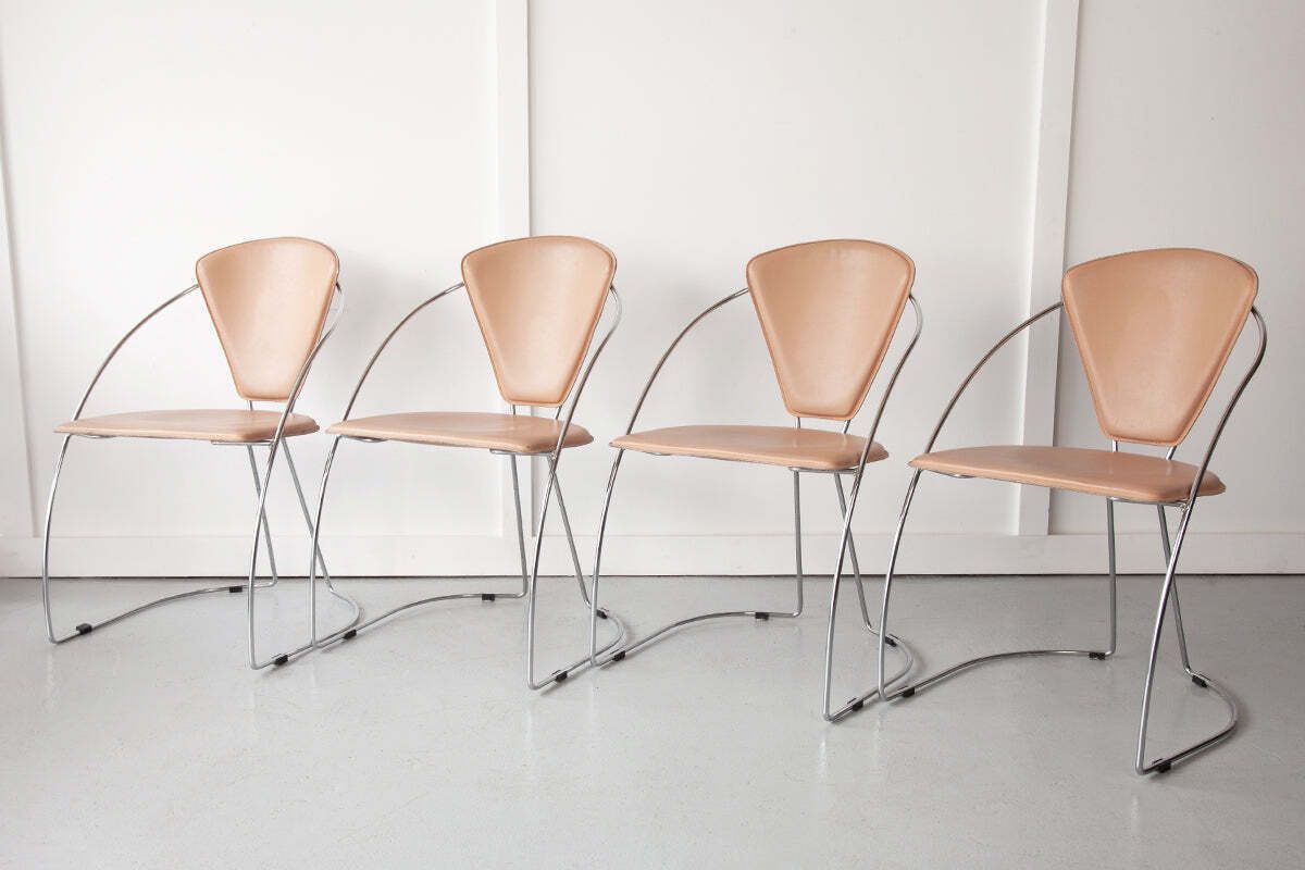 Set Of Four 'Linda' Dining Chairs By Arrben, Italy